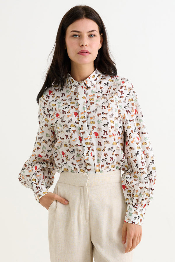 Byron Dogs Day Long Sleeve Shirt  - Multicolour