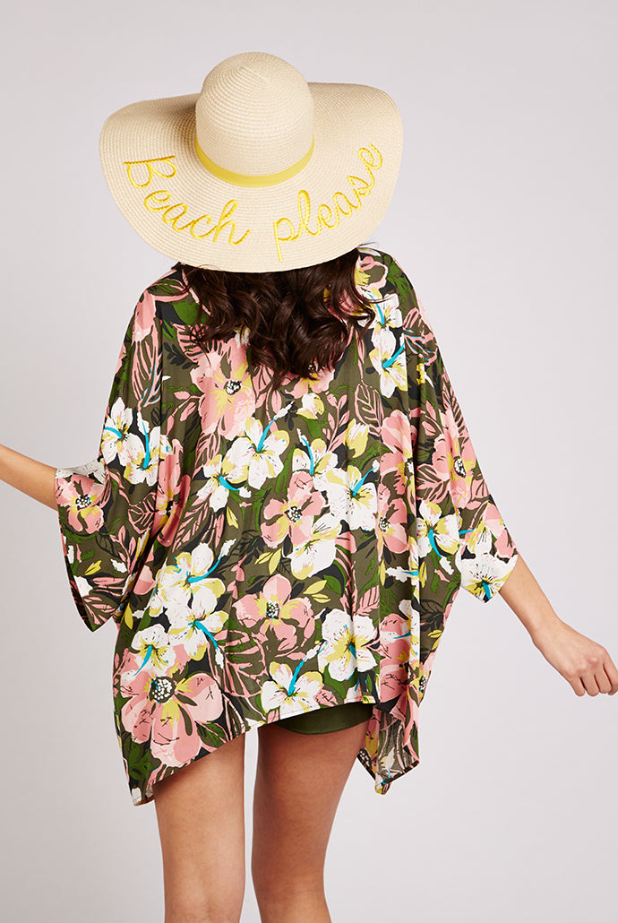 Beach Please Embroidered Sun Hat