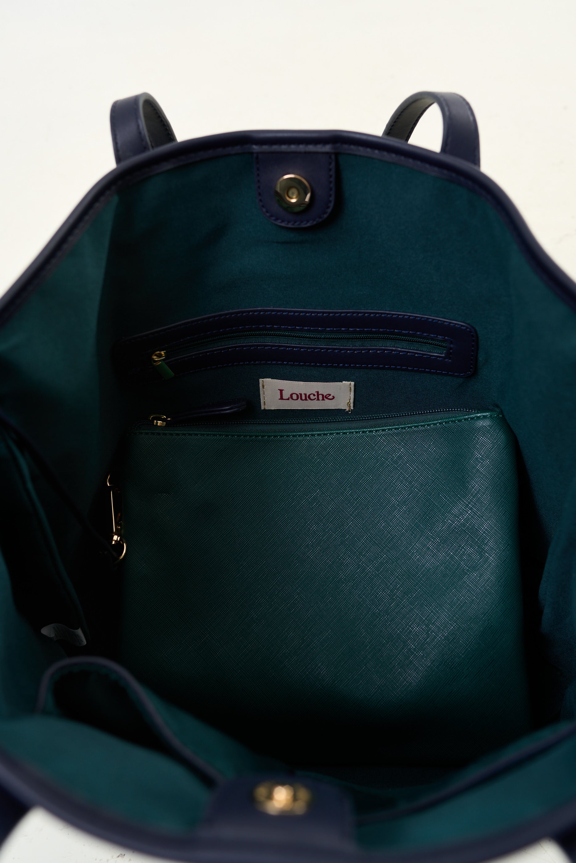 Amelia Contrast Strap Tote Bag  - Green - Detail 3