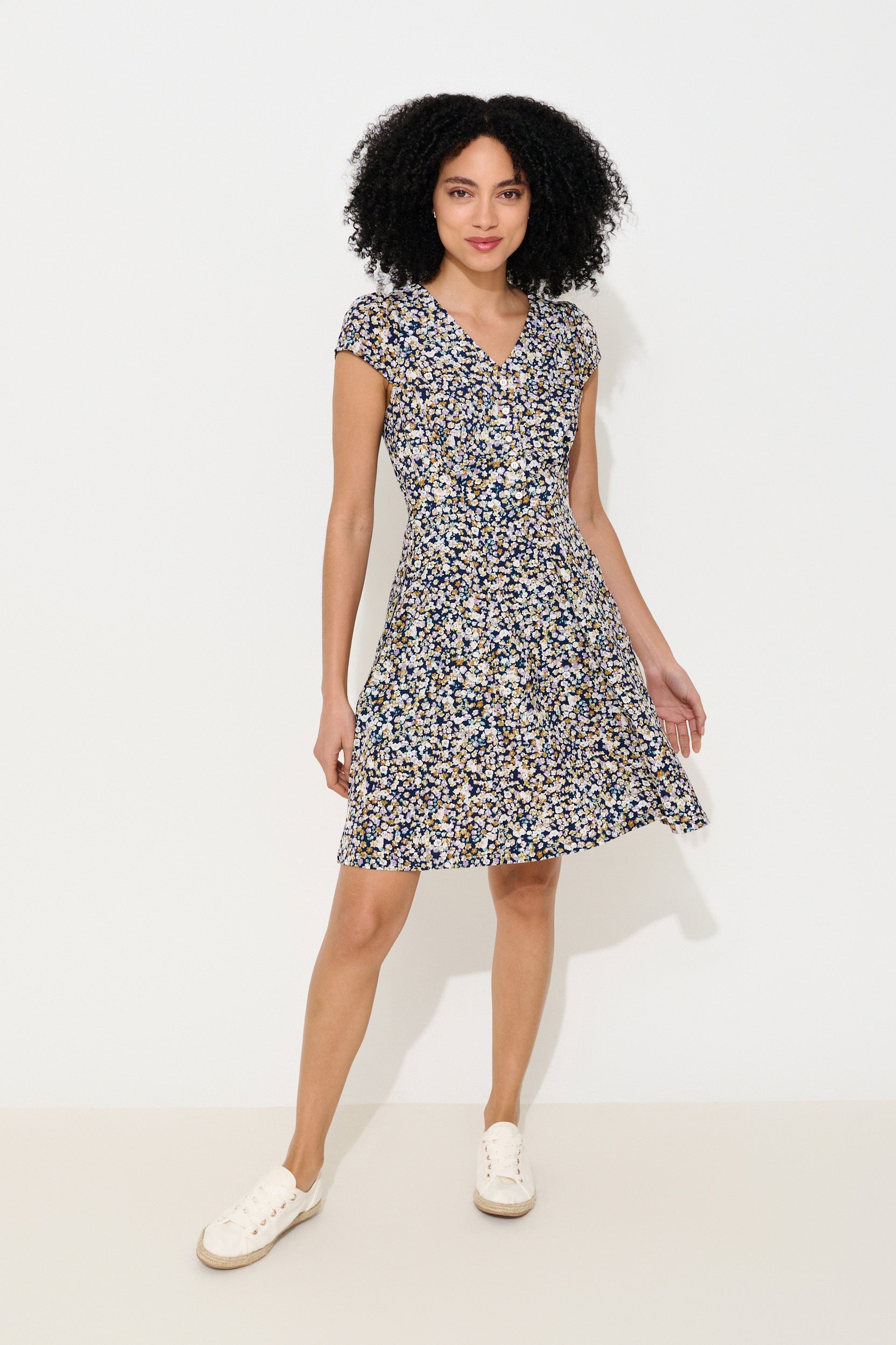 Cathleen Floral 20 Navy