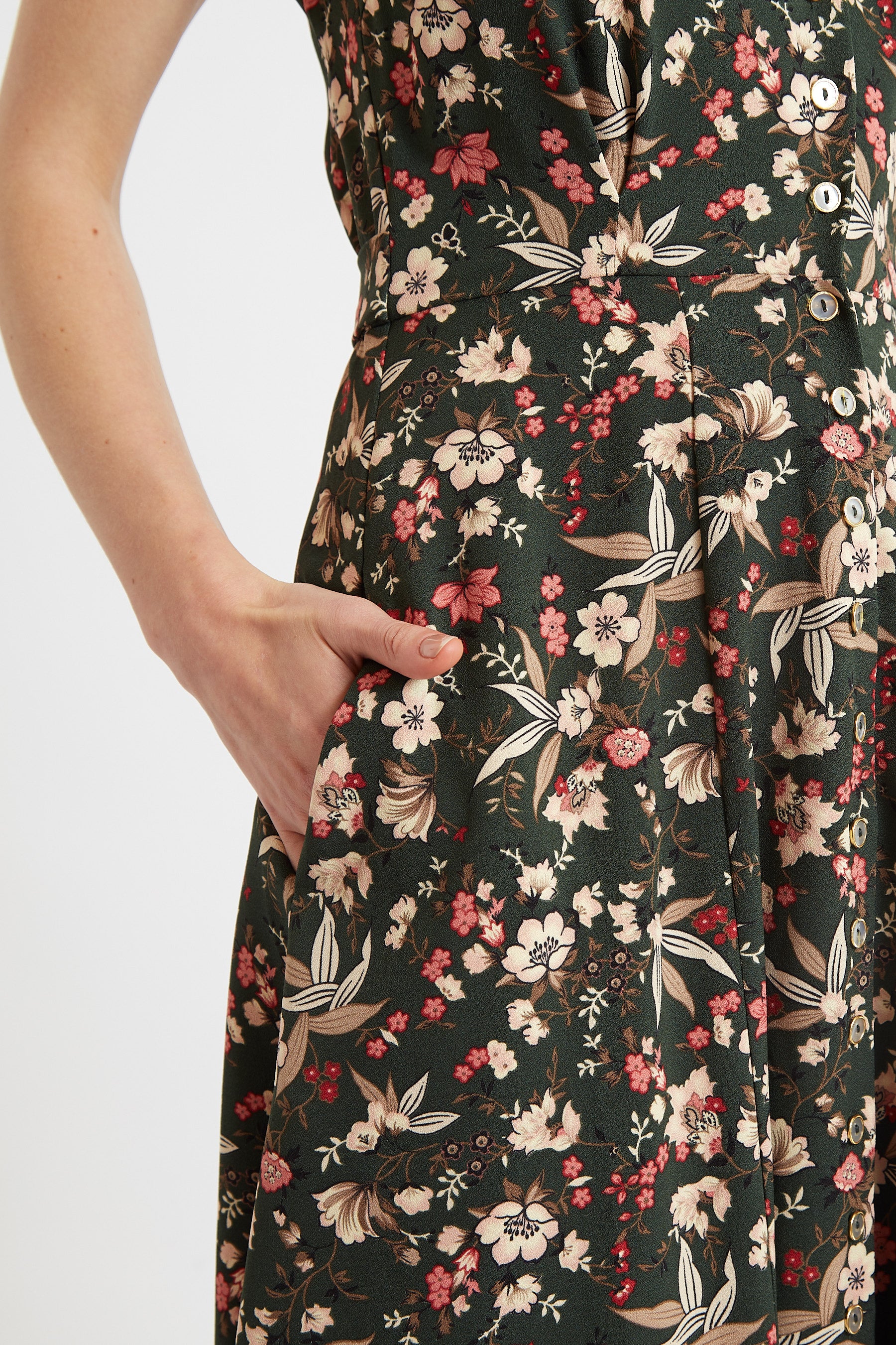 Cathy Tapestry Print Midi Tea Dress