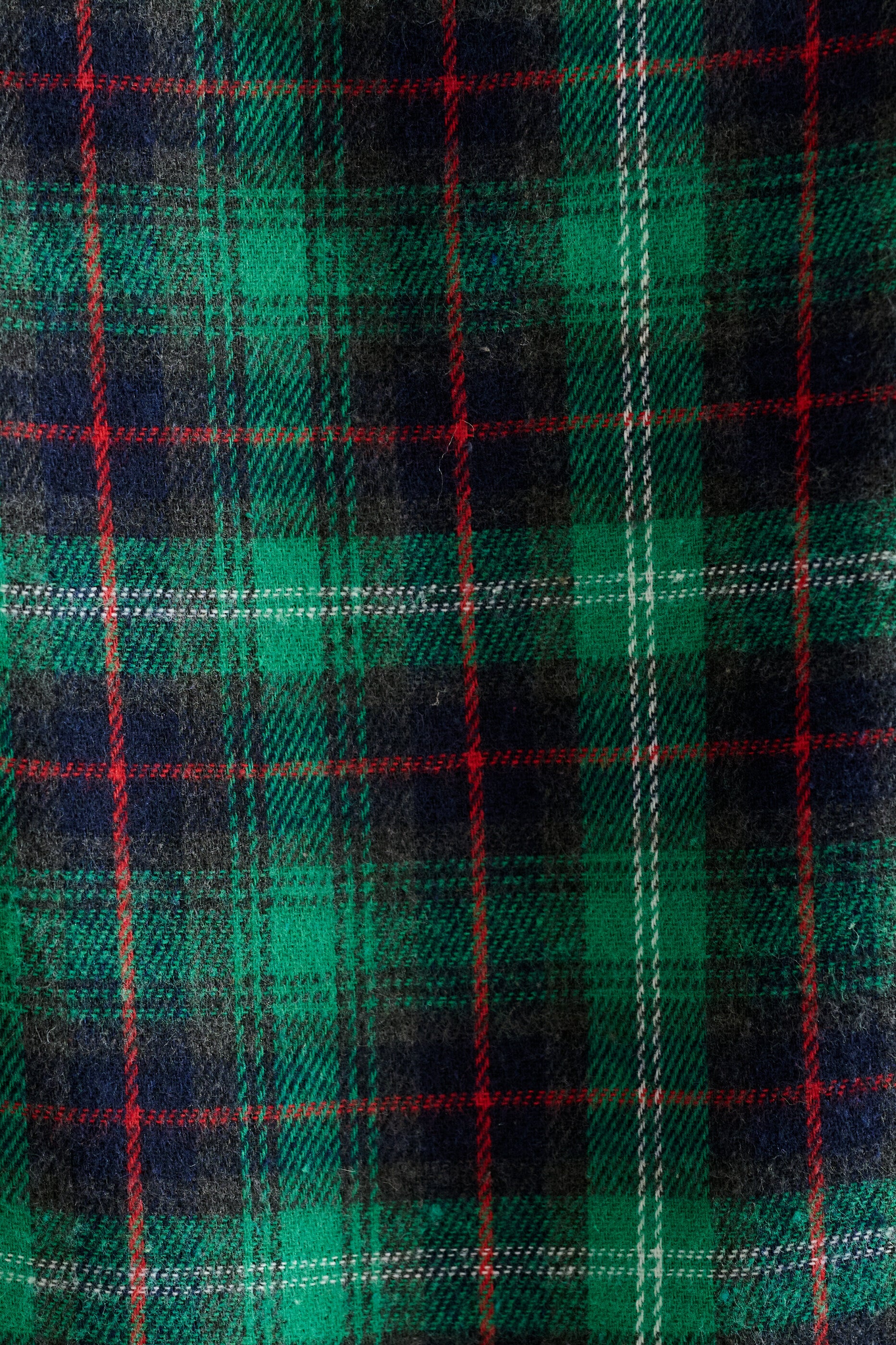 Catlin Winter Check Button Through Midi Dress – Green - Detail 3