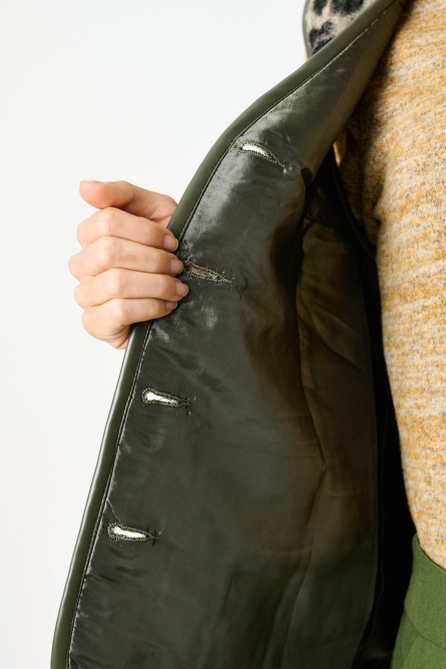 Chris Animal Print Gilet - Green