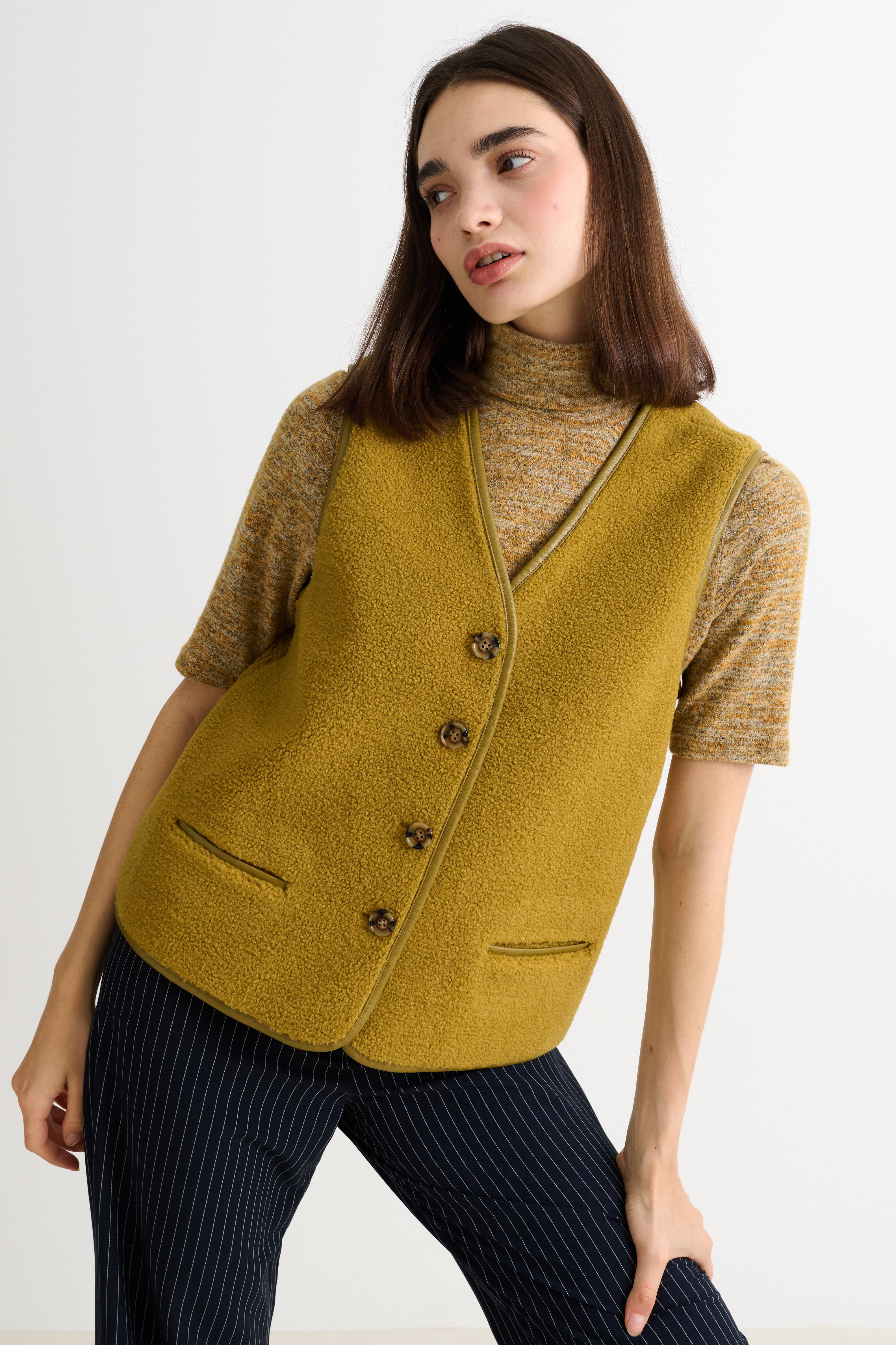 Chris Borg Waistcoat – Mustard - Detail 1