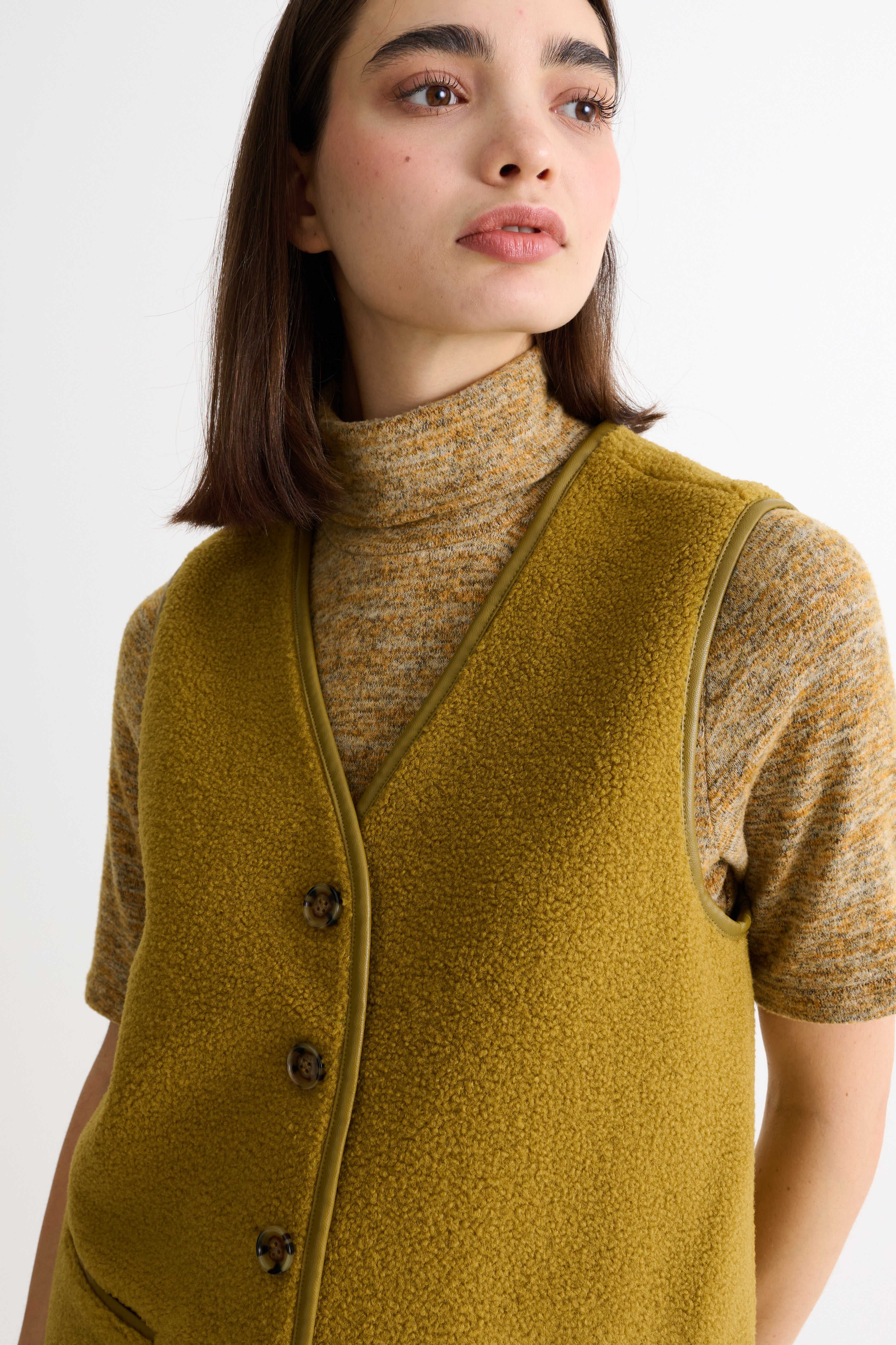 Chris Borg Waistcoat – Mustard - Detail 2