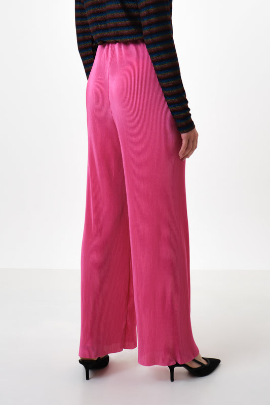 Clothide Pleated Wide Leg Trousers - Pink