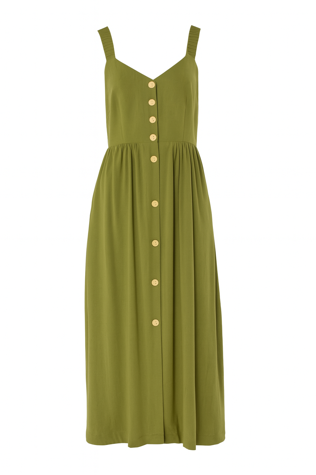 Clover Linen Mix Sundress - Avocado - View 5