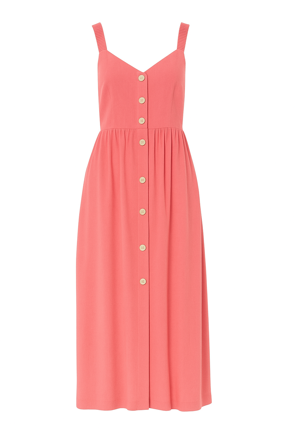 Clover Linen Mix Sundress - Coral - View 5