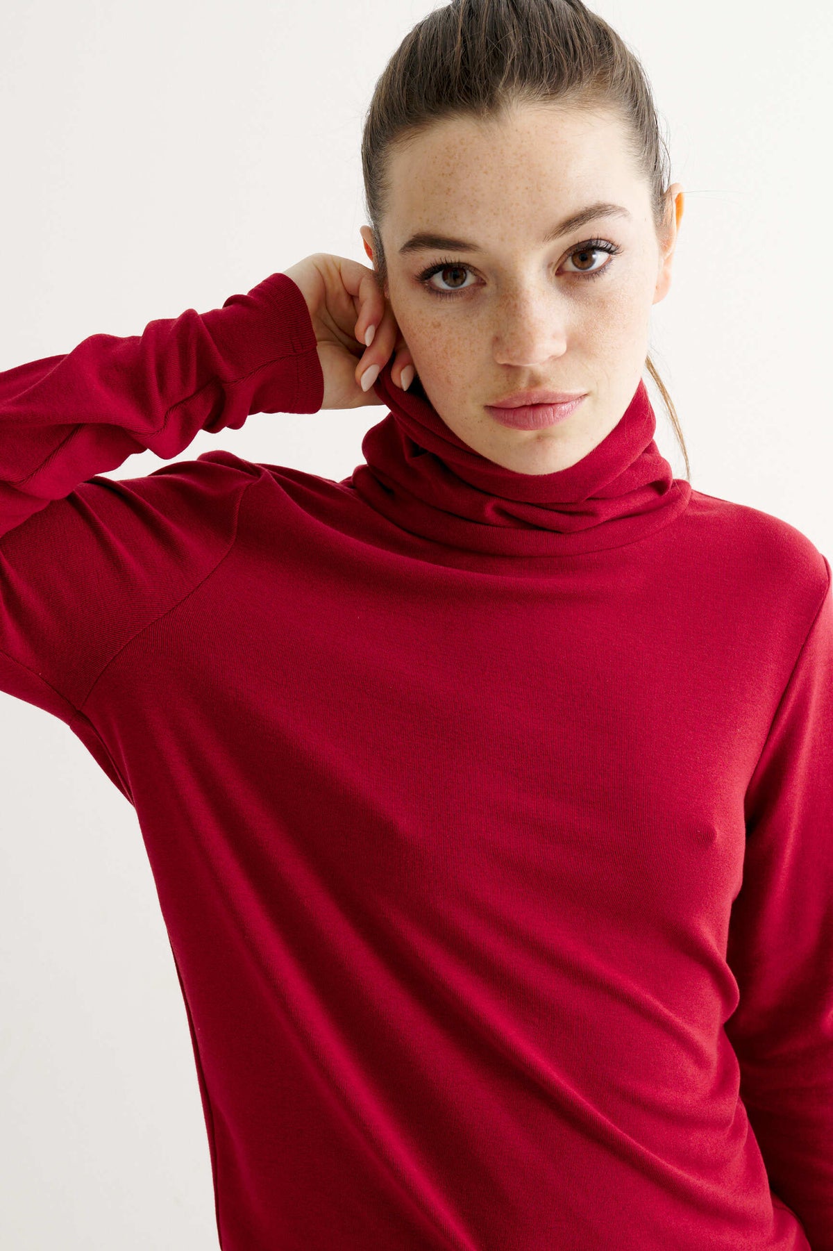 Cameron Jersey Top - Wine