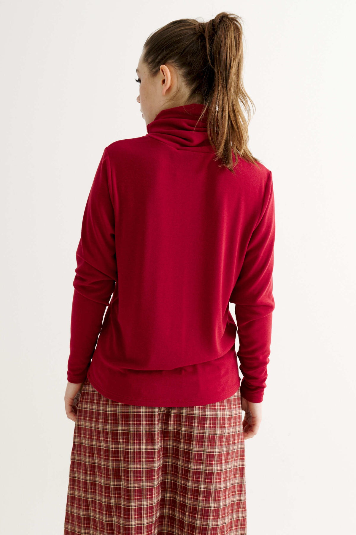 Cameron Jersey Top - Wine