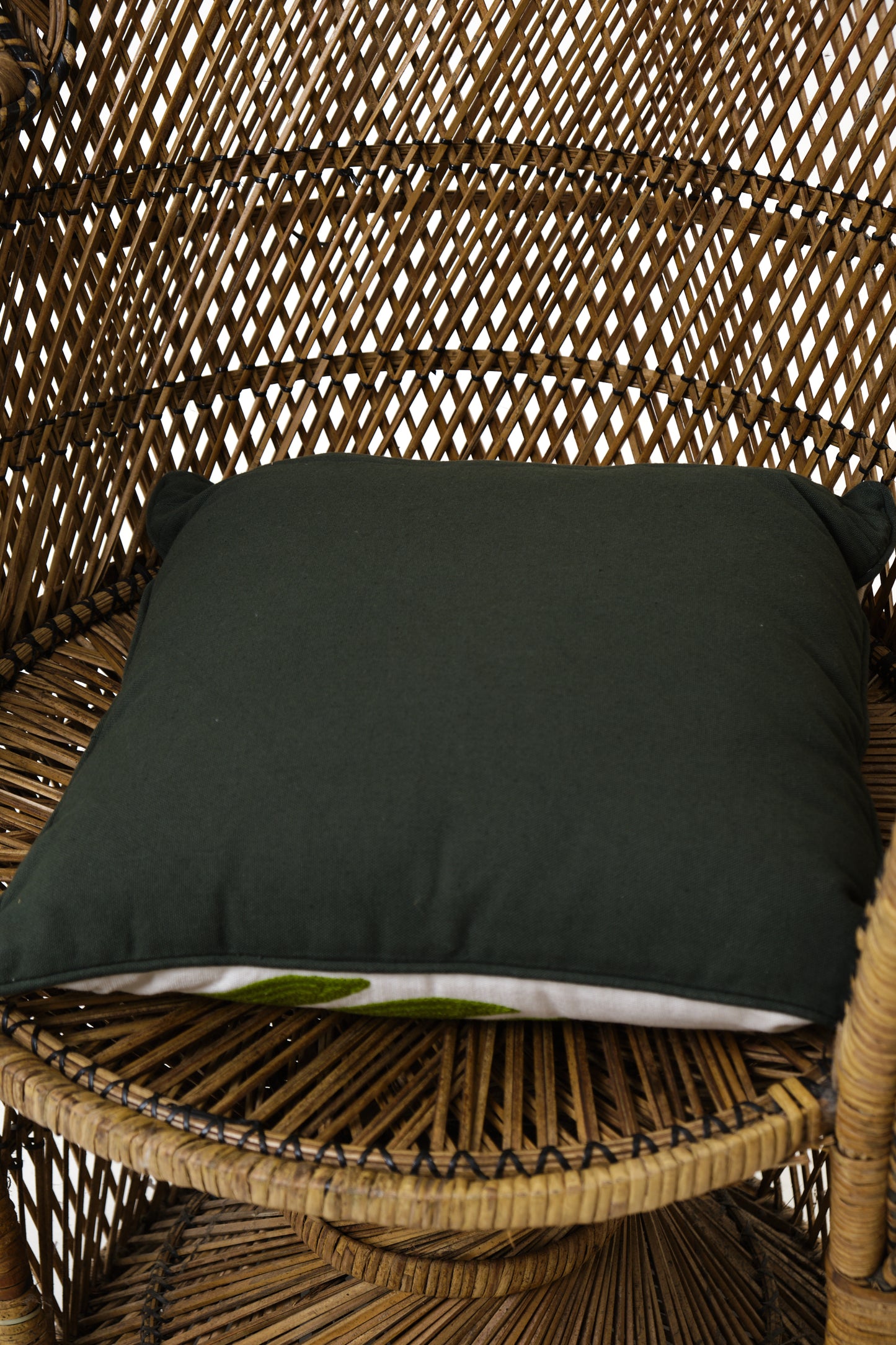 Monstera Embroidered Leaf Cushion