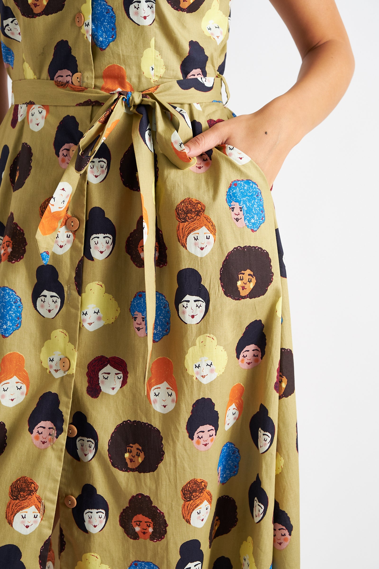 Dancia Besties Print Midi Shirt Dress - Detail 2