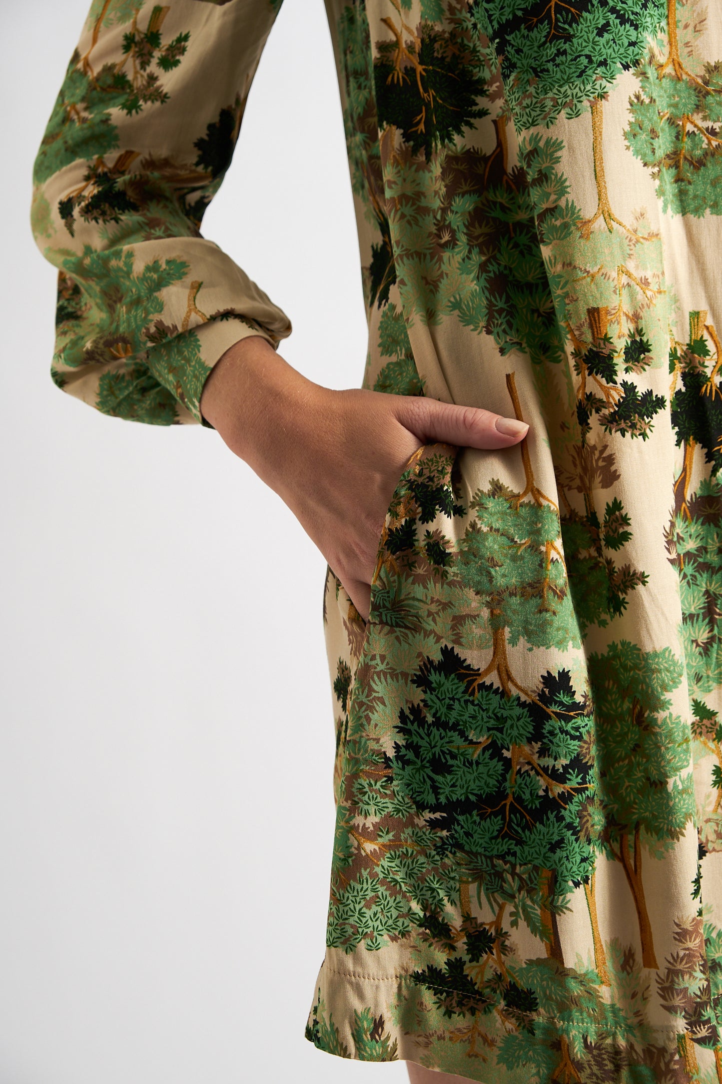 Didee Forest Scape Print Mini Dress - Green
