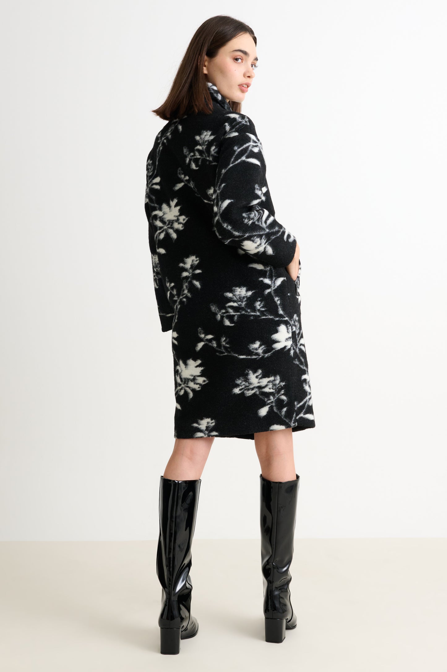 Donalda Power Bloom Funnel Neck Coat