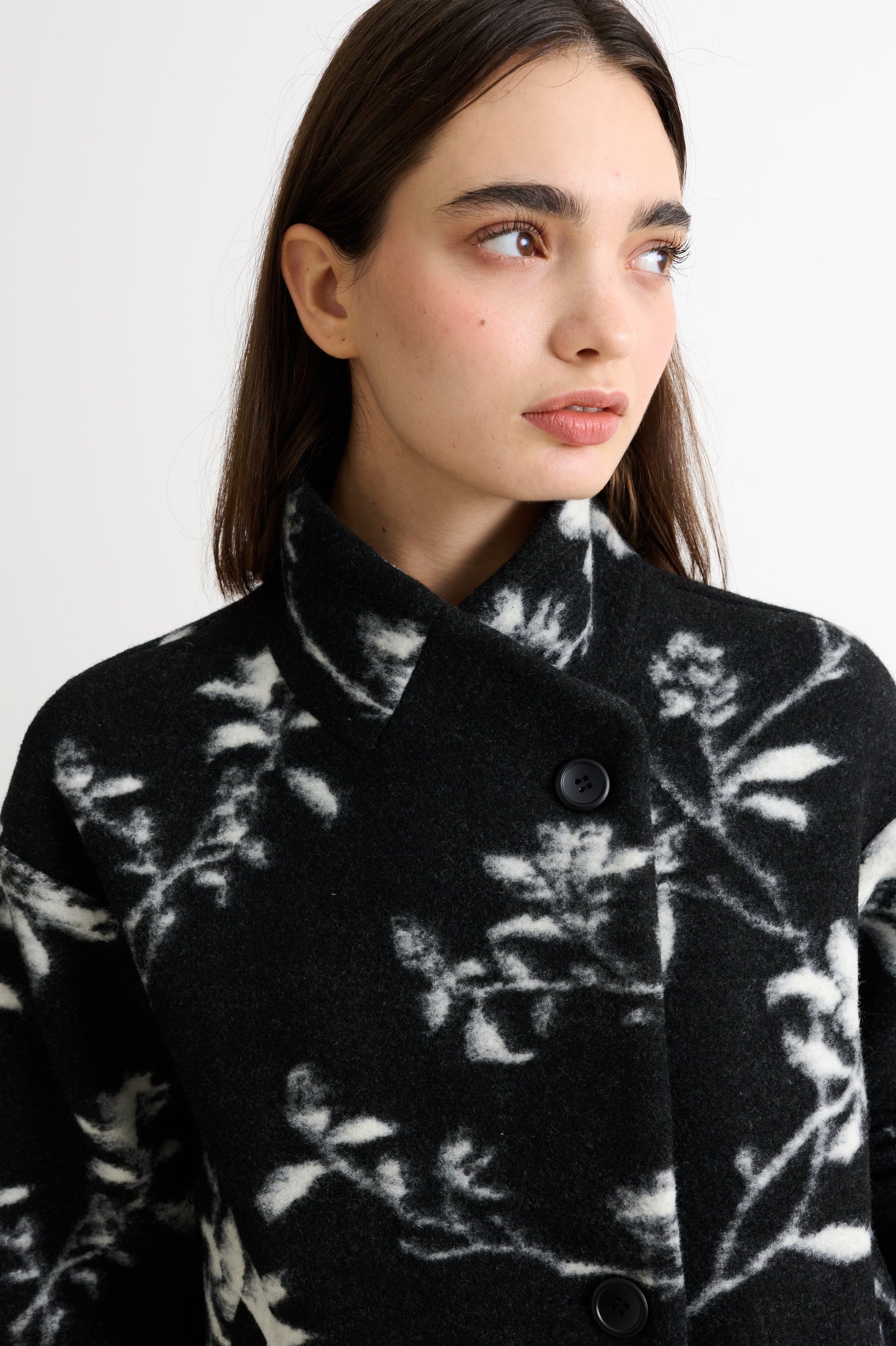 Donalda Power Bloom Funnel Neck Coat