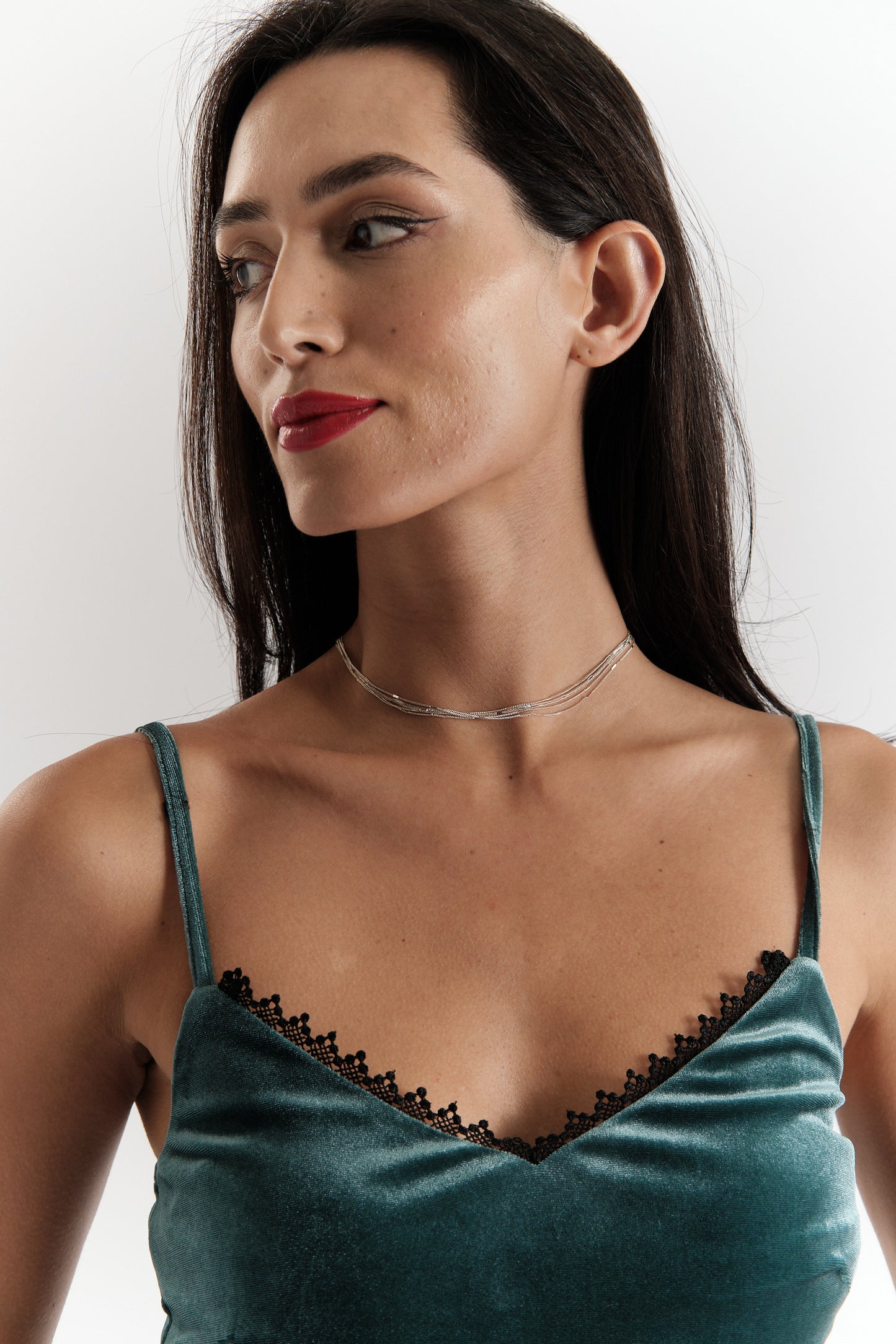 Drake Velvet Camisole in Teal