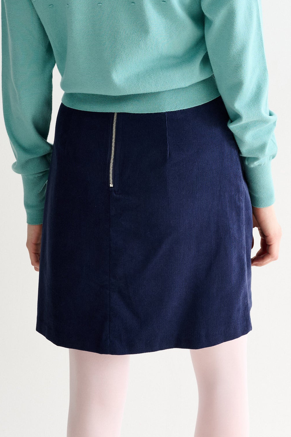 Dylan Baby Cord A Line Mini Skirt Navy