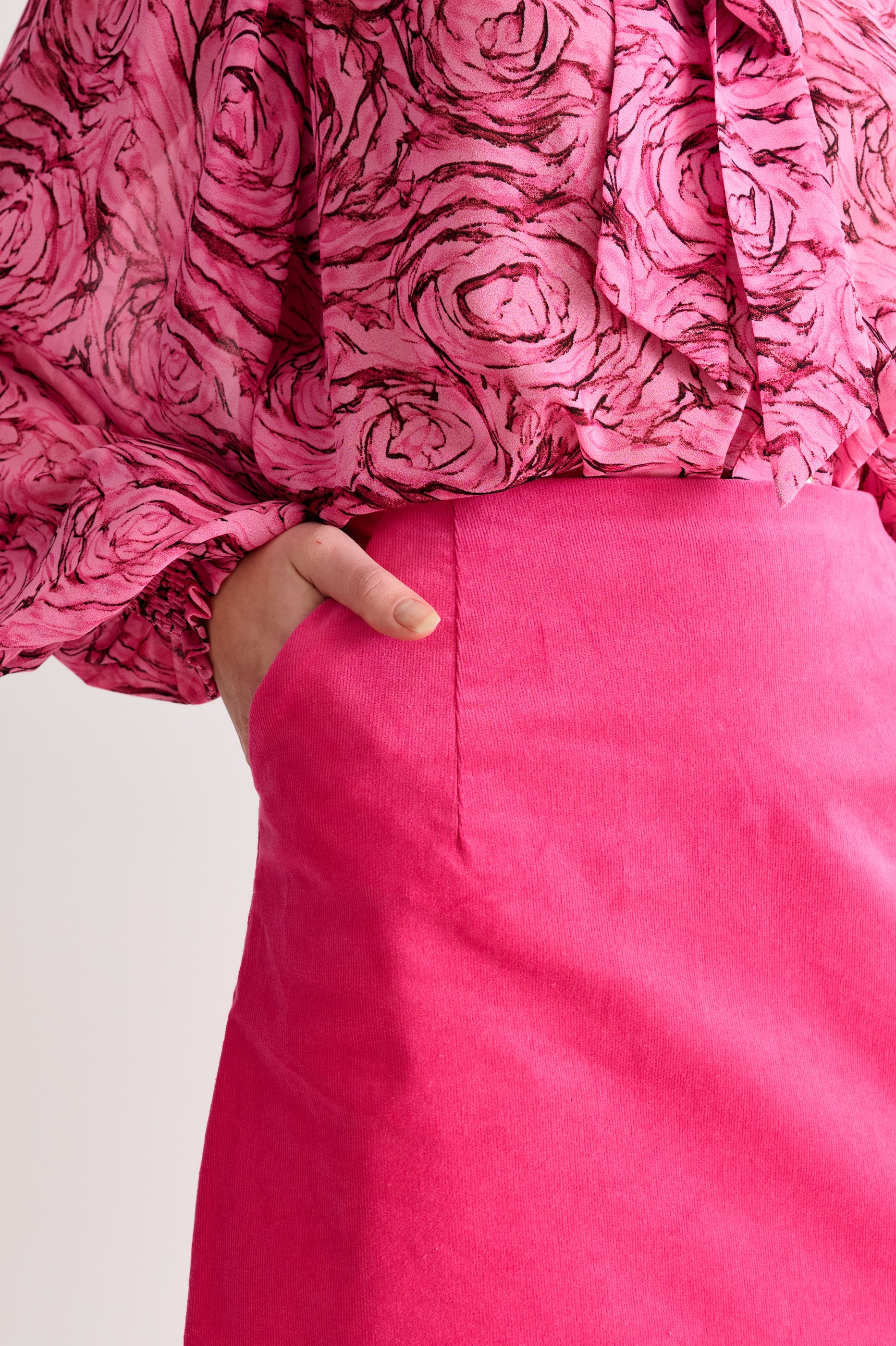 Dylan Babycord Mini Skirt - Pink - Detail 2