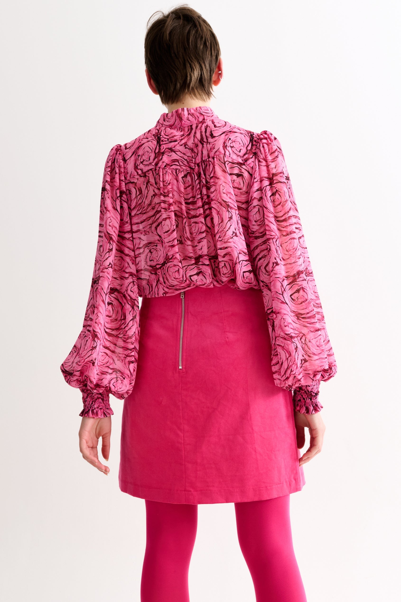 Dylan Babycord Mini Skirt - Pink - Detail 1