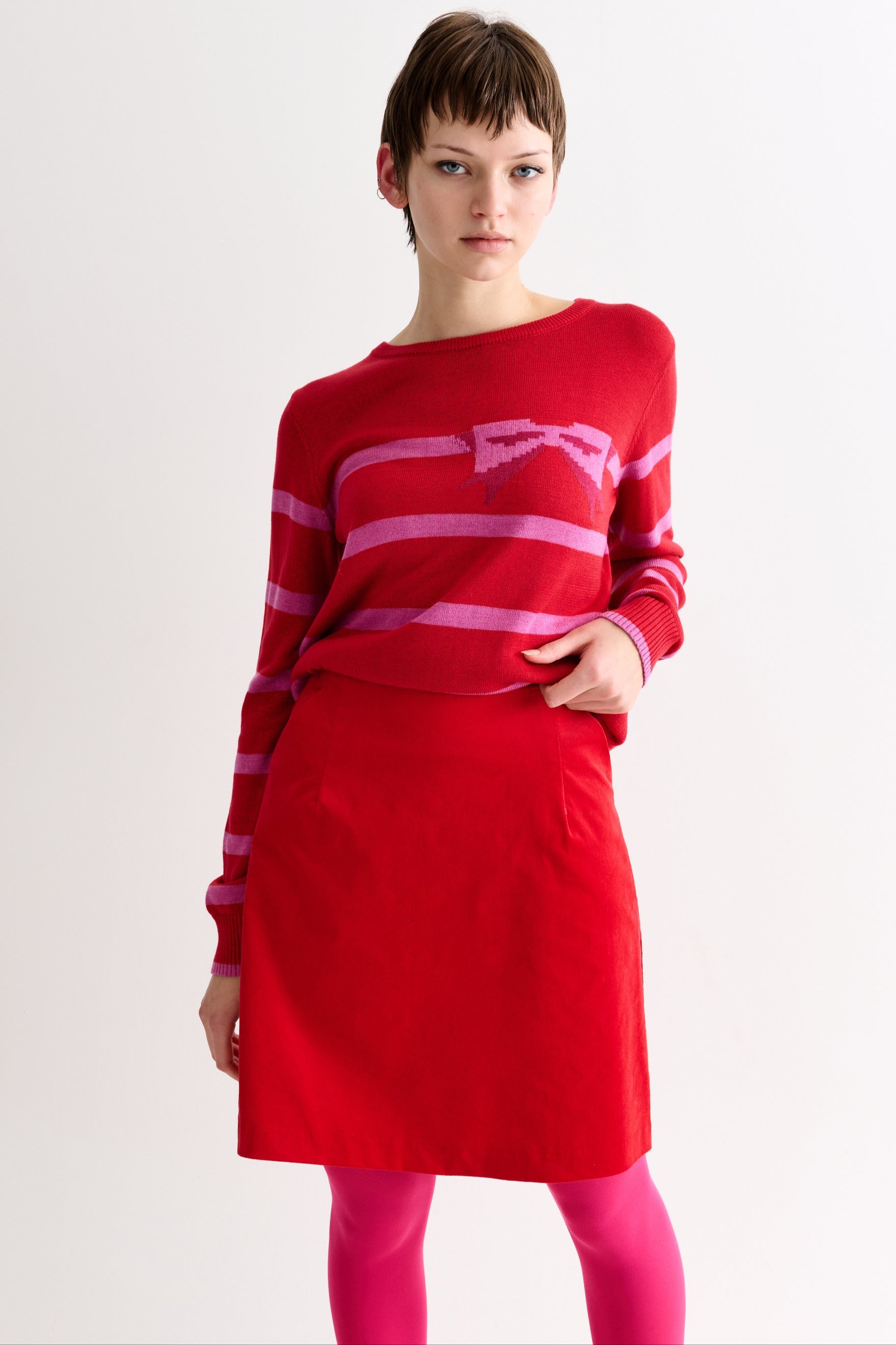 Dylan Baby Cord Mini Skirt - Red