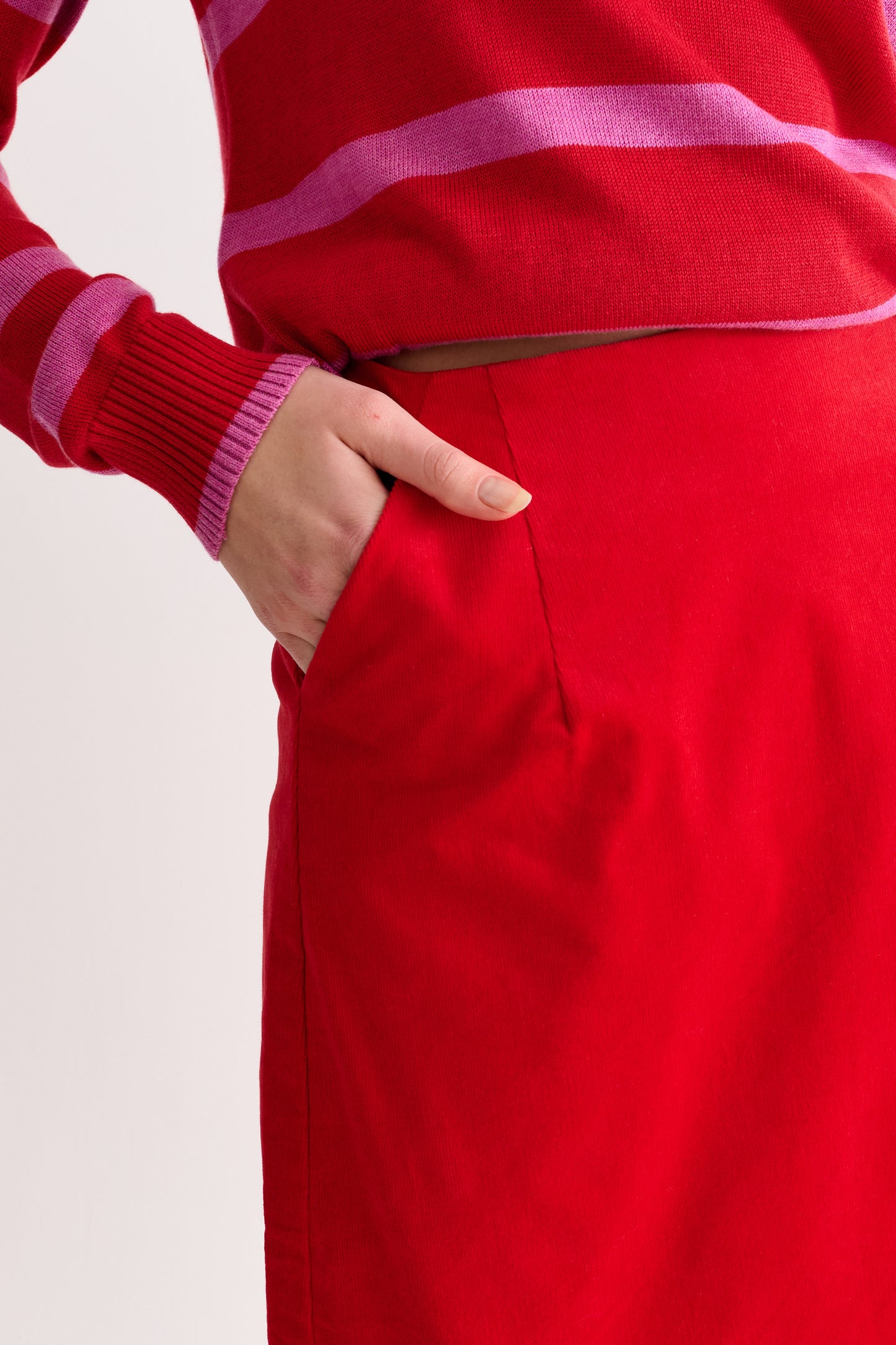 Dylan Baby Cord Mini Skirt - Red