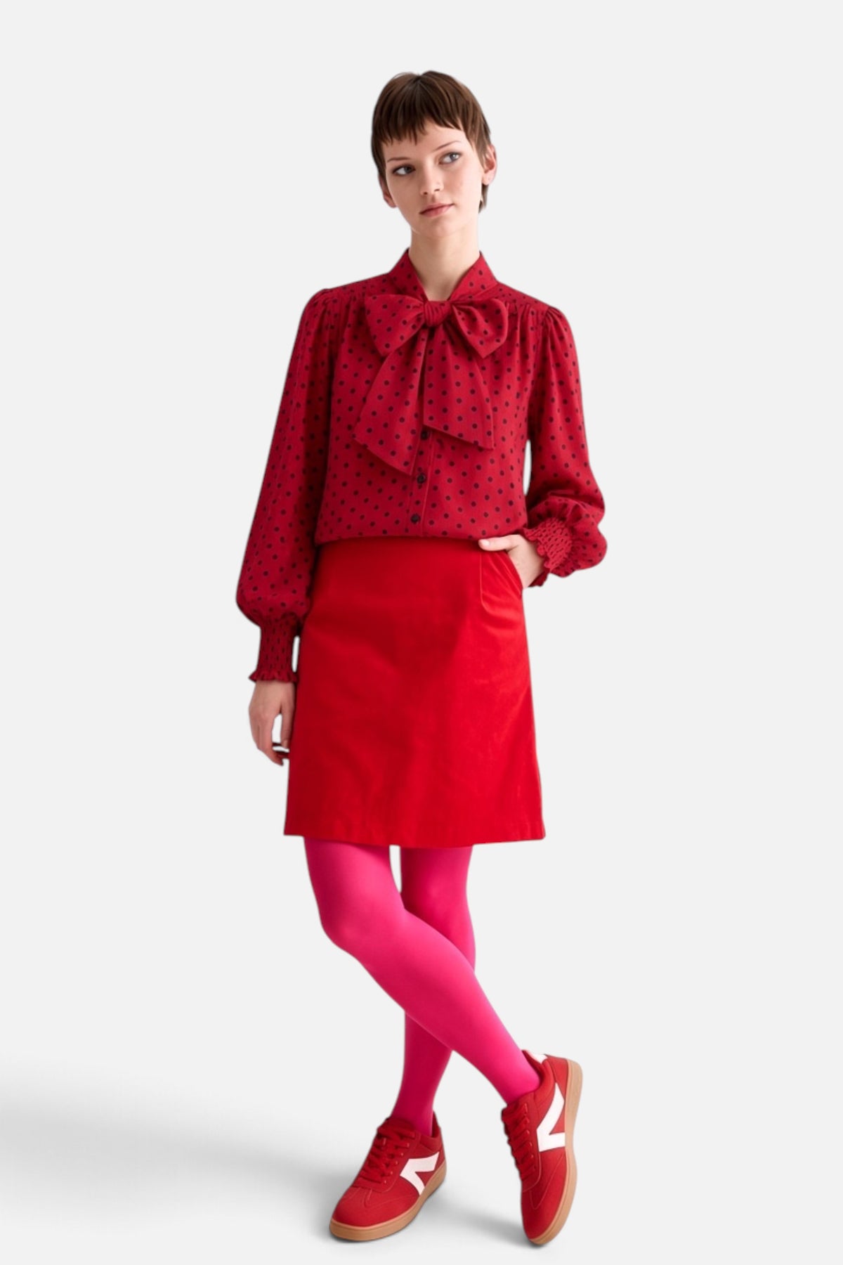 Dylan Baby Cord Mini Skirt - Red