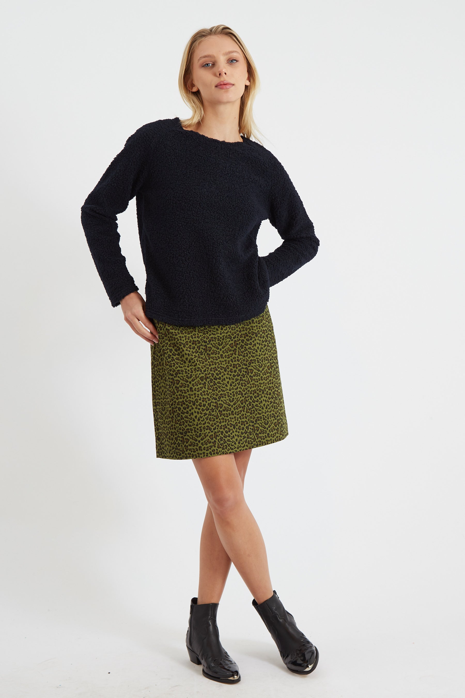 Leopard print sales mini skirt 5t