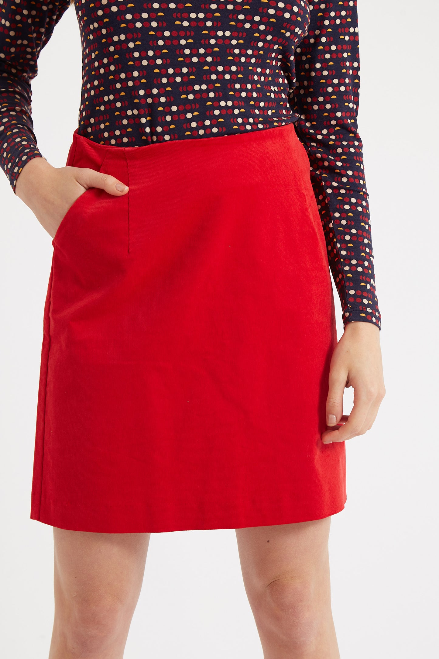 Dylan Baby Cord Mini Skirt - Red