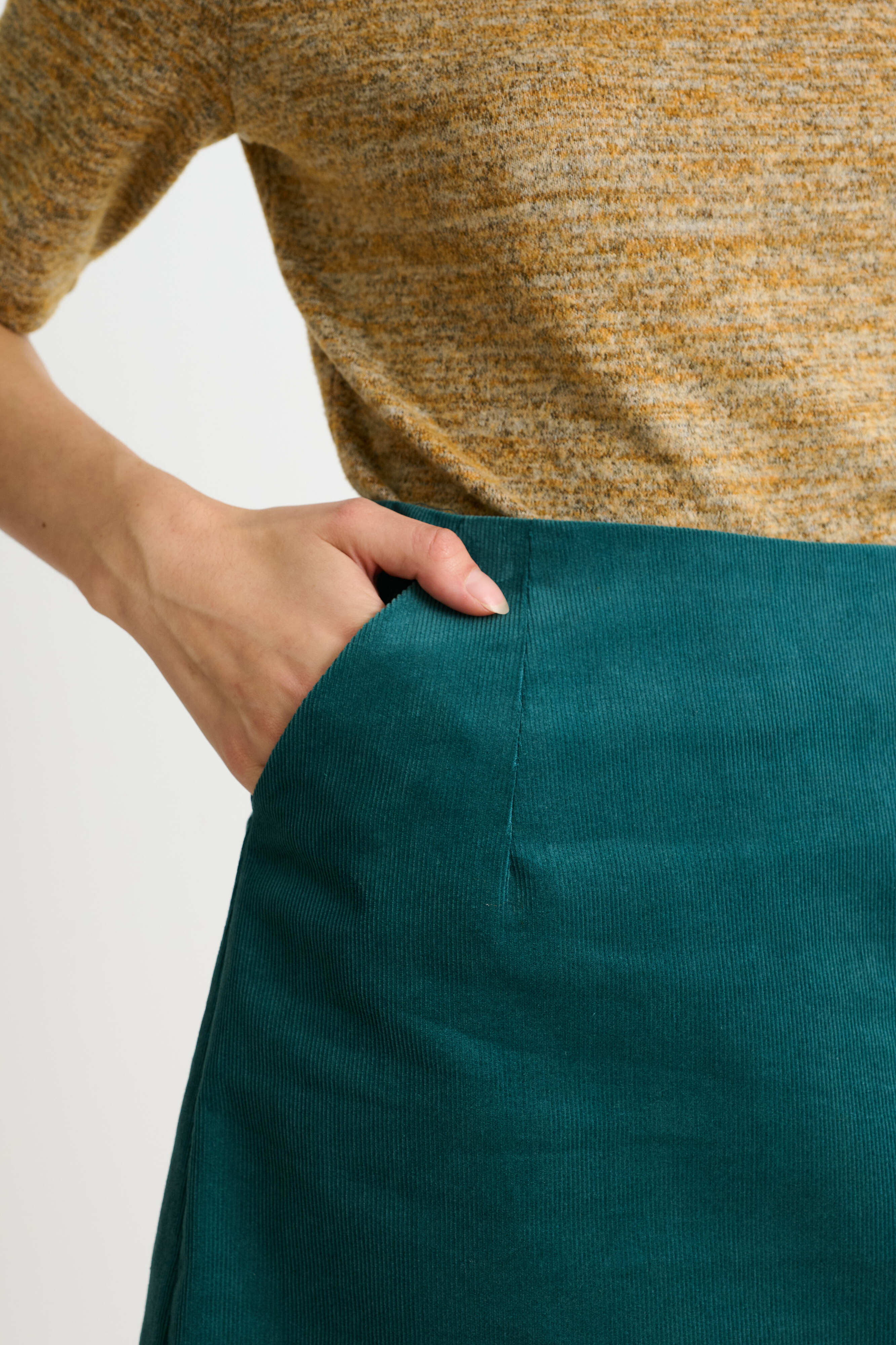 Dylan Babycord Mini Skirt Teal