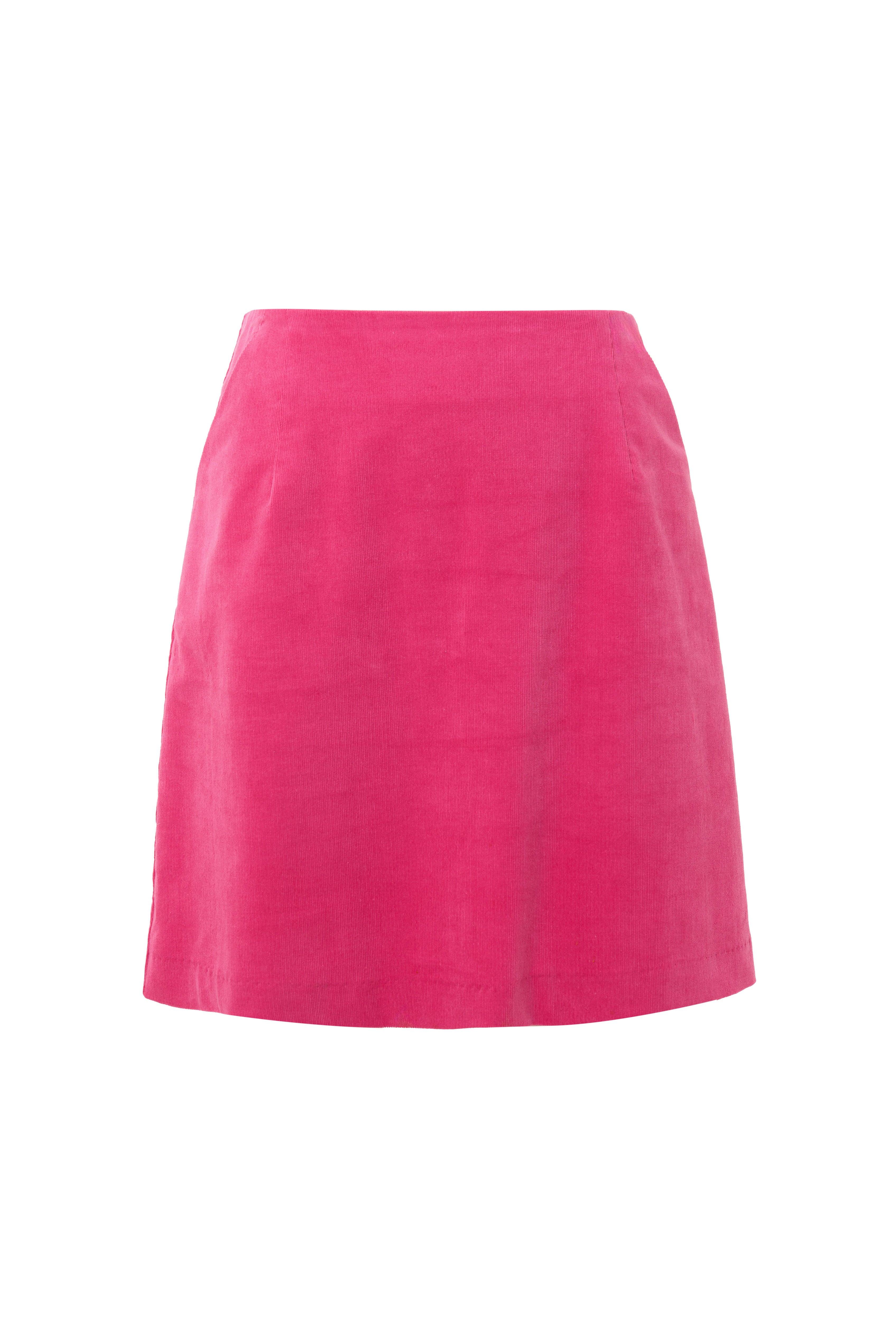 Dylan Babycord Mini Skirt - Pink - Styled