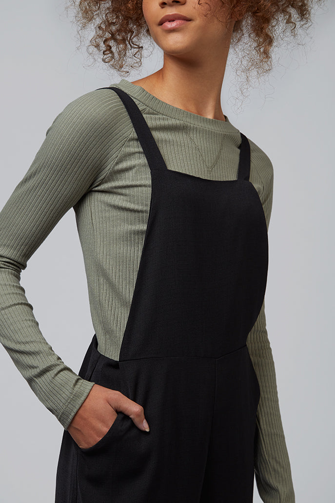 Davis Black Strappy Jumpsuit