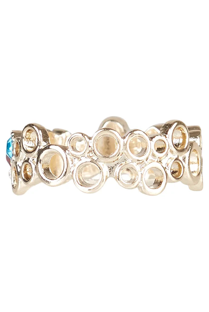 Dominique Gold Gemstone Ring - Styled