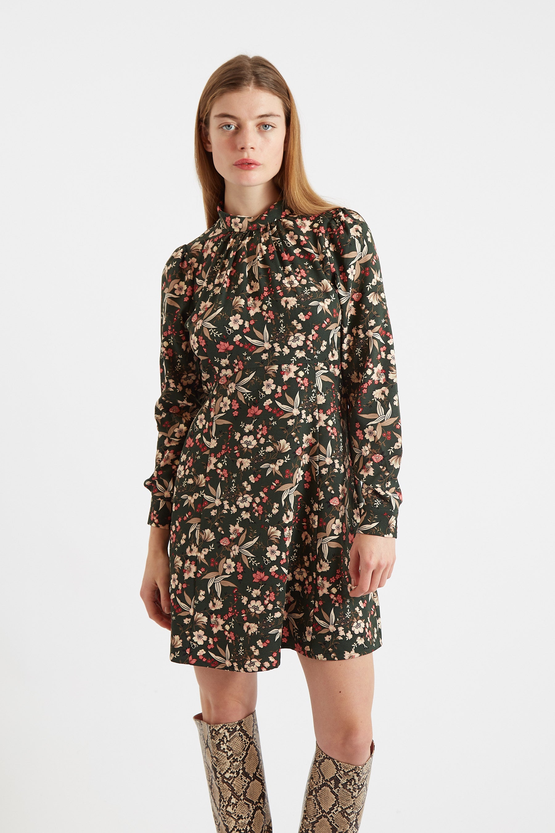 Ebba Tapestry Print Long Sleeve Mini Dress - Detail 4