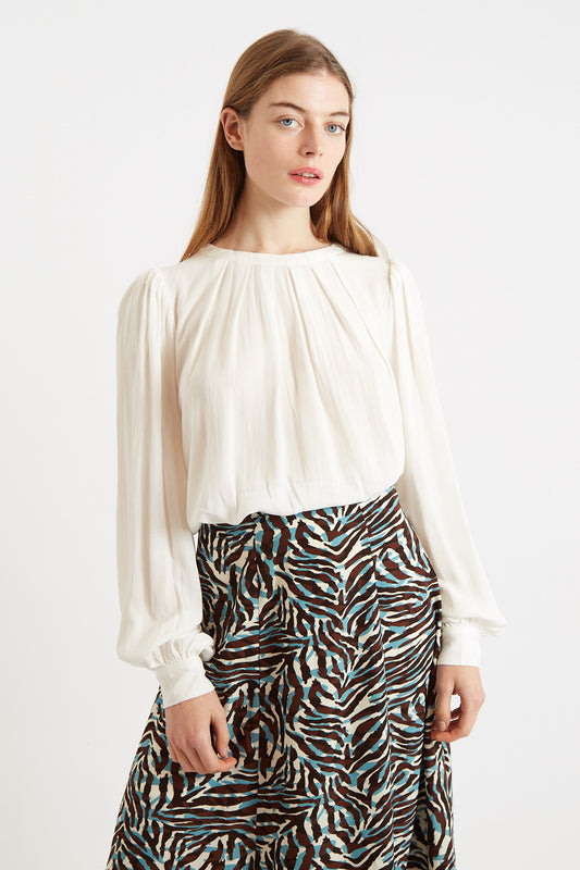 Egon Moss Crepe Blouse - Off White