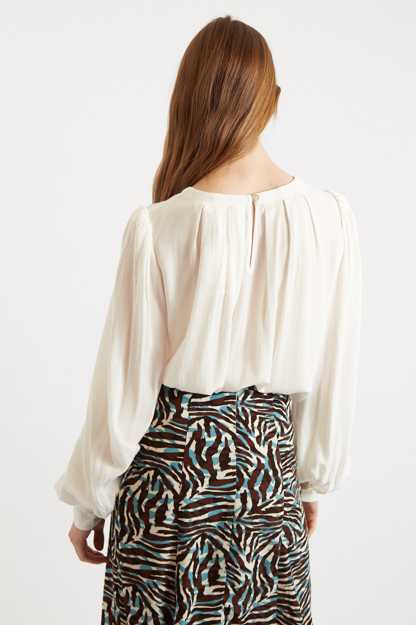 Egon Moss Crepe Blouse - Off White