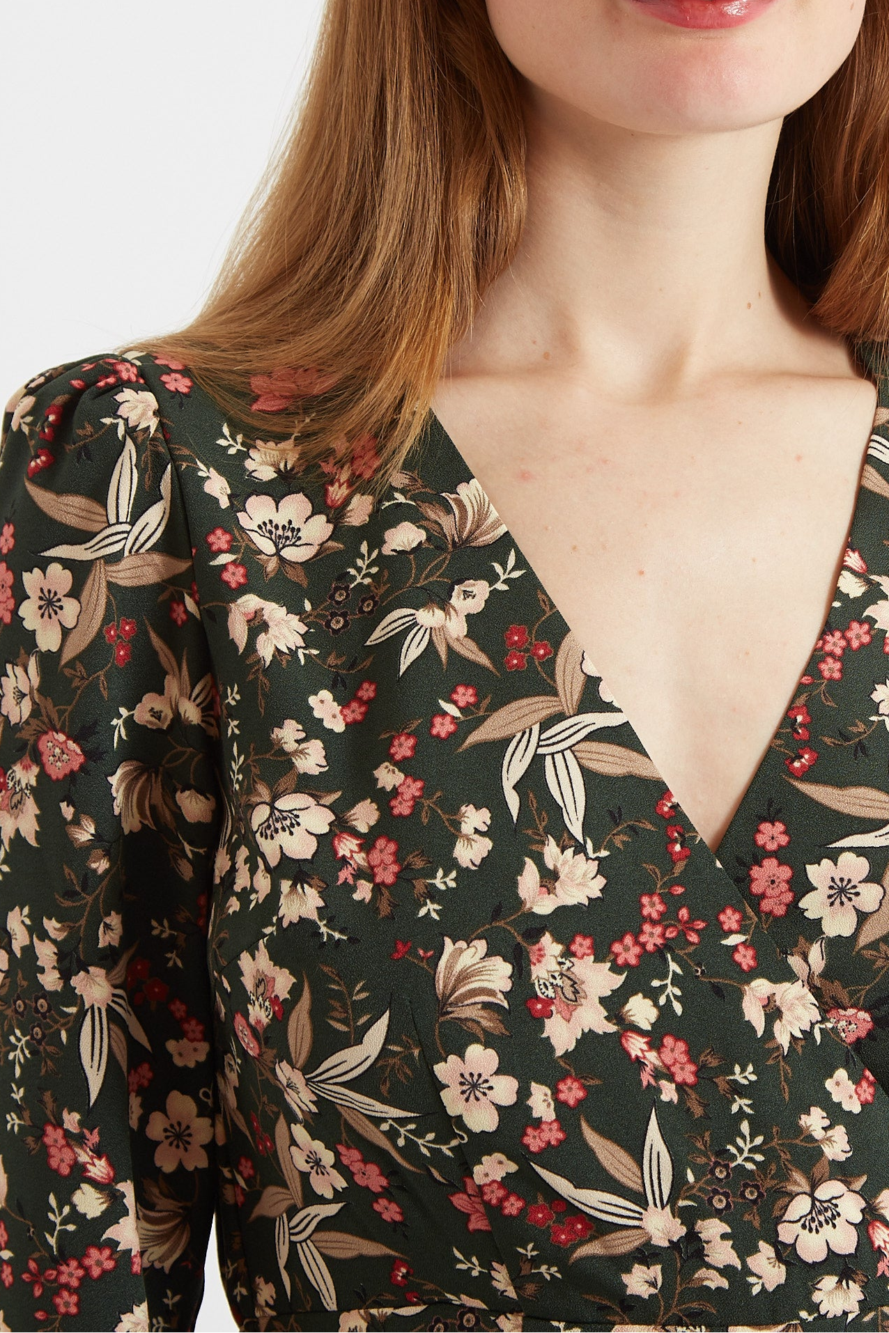 Eveleen Tapestry Print Long Sleeve Midi Dress - Detail 2