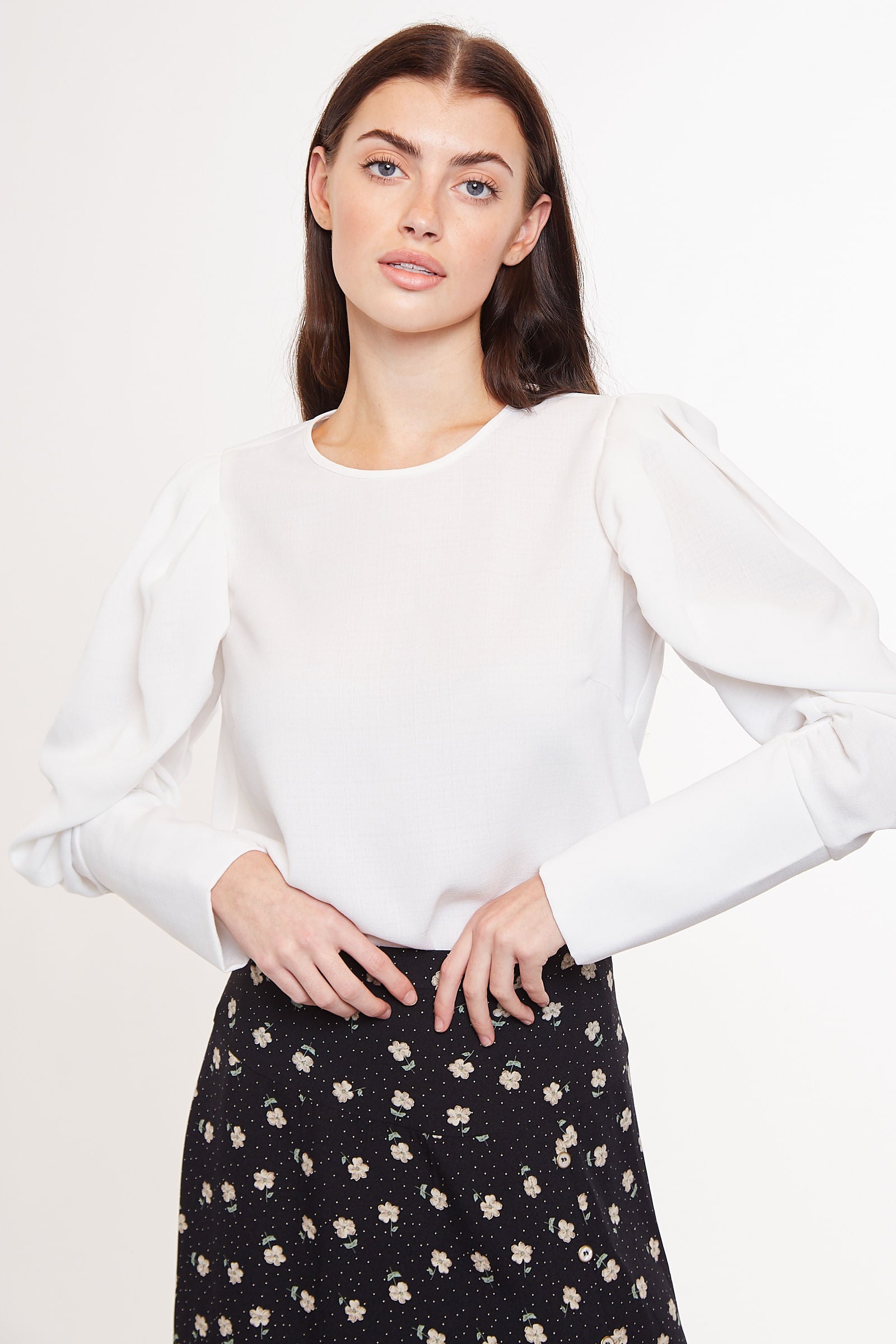 Louche Elif Statement Long Sleeve Blouse