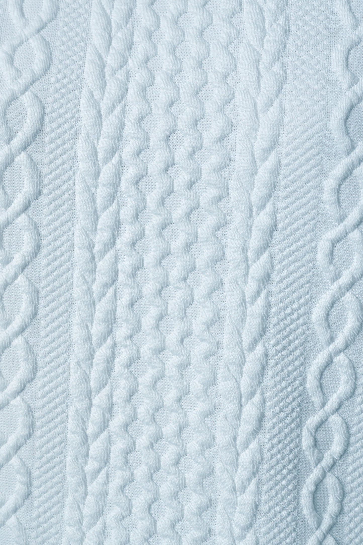 Ellie Cable Quilt Puff Sleeve Sweatshirt - Marl Grey