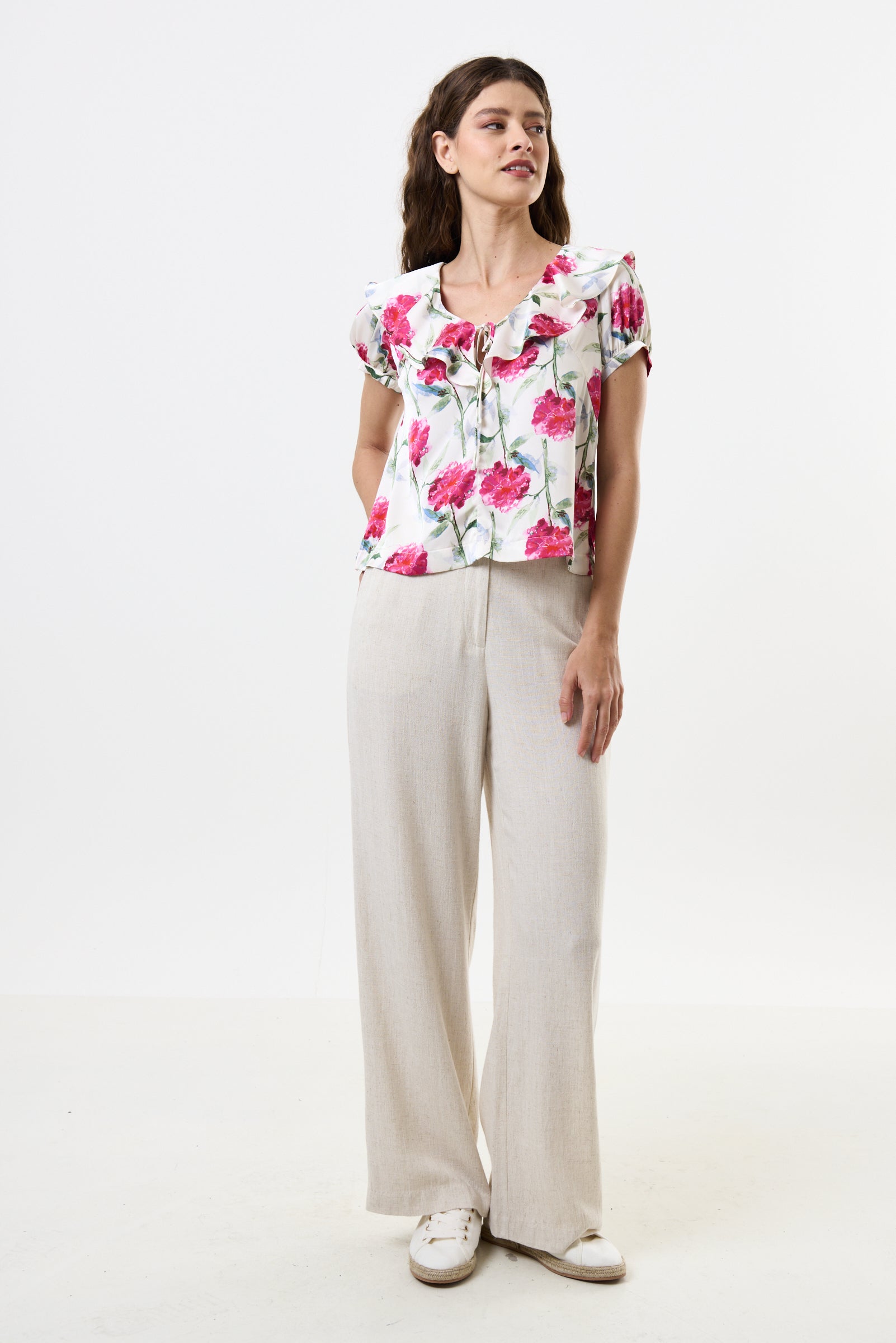 Eloise Loveflower Print Puff Sleeve Blouse - Detail 2