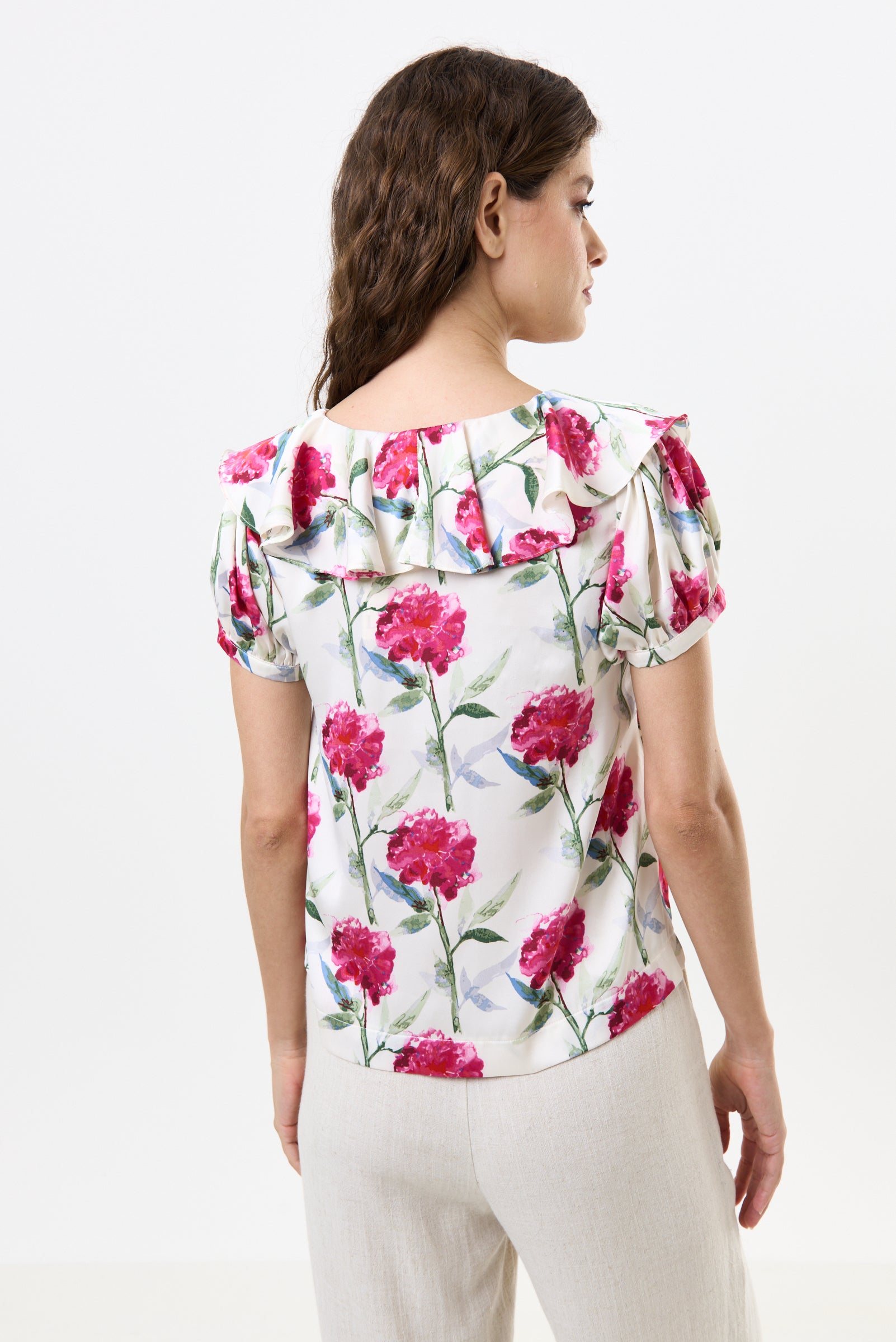 Eloise Loveflower Print Puff Sleeve Blouse