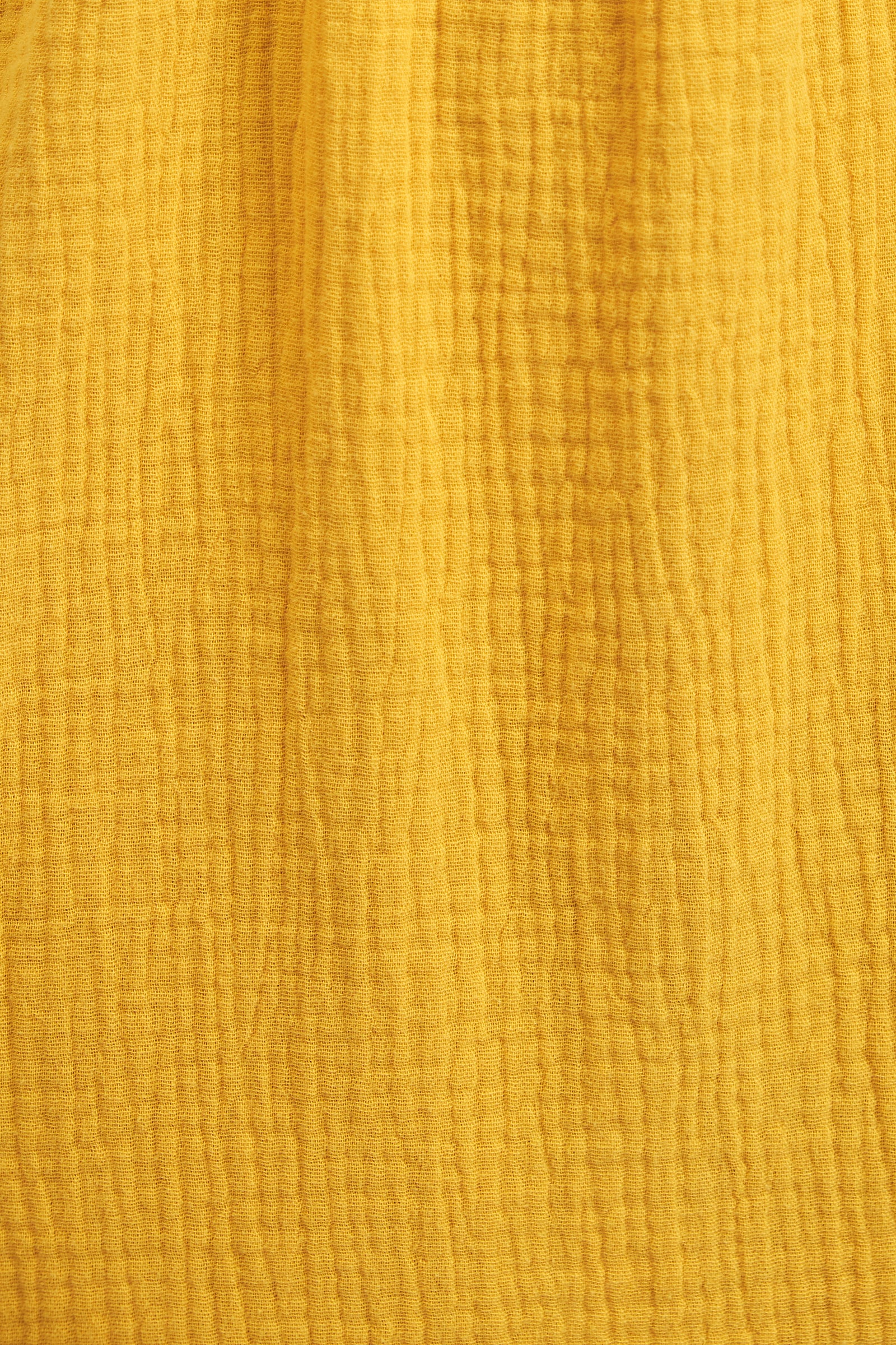 Abinaya Mustard Double Gauze Short Sleeved Shirt