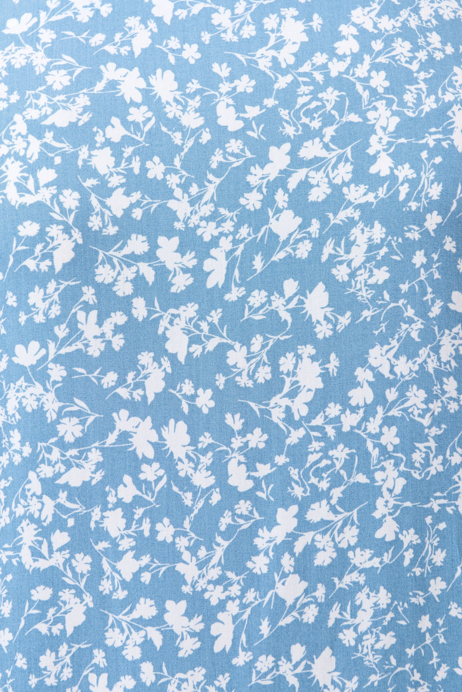 Inesa Negative Floral Print Short Sleeve Midi Shirt Dress - Blue