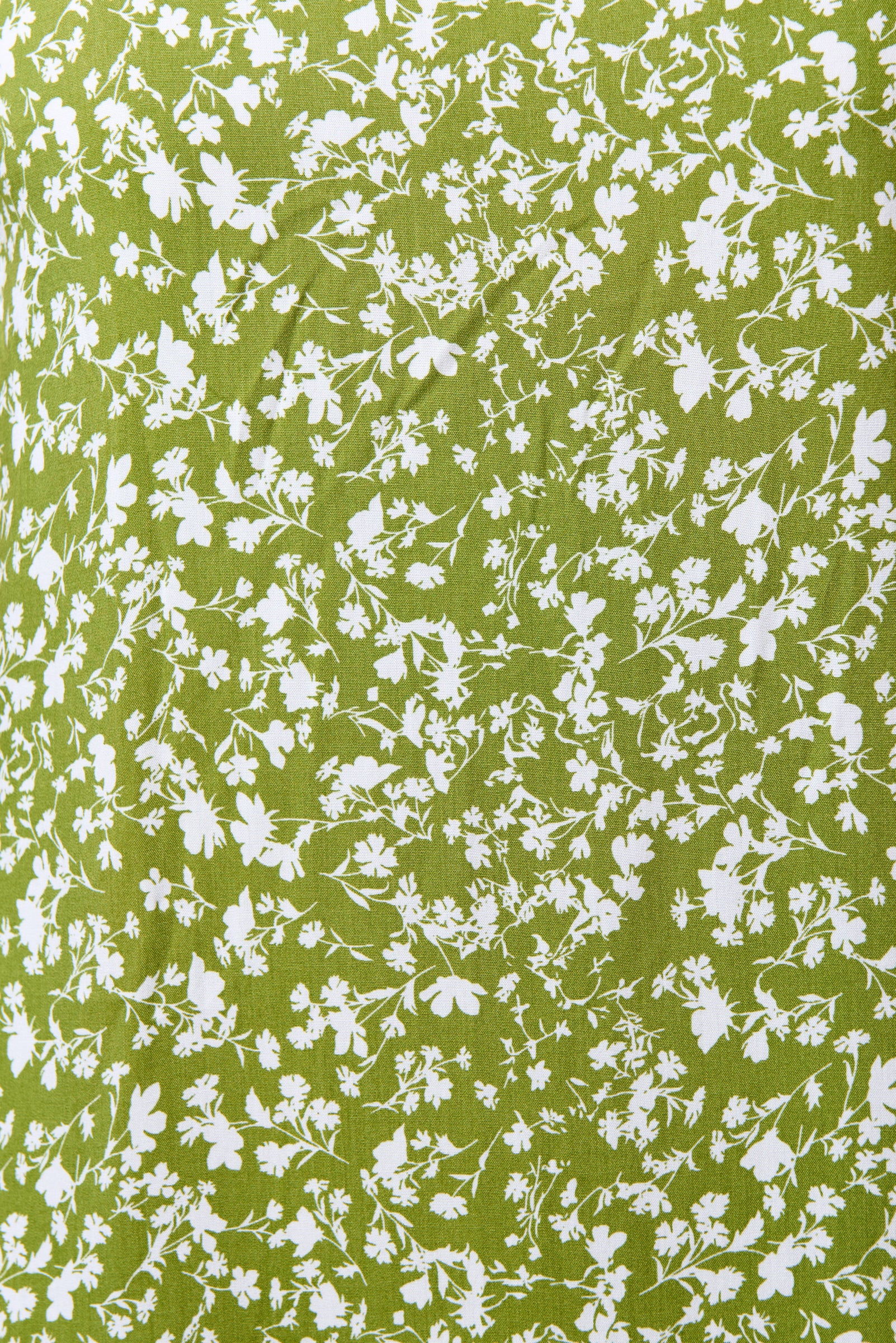 Inesa Negative Floral Print Short Sleeve Midi Shirtdress - Green