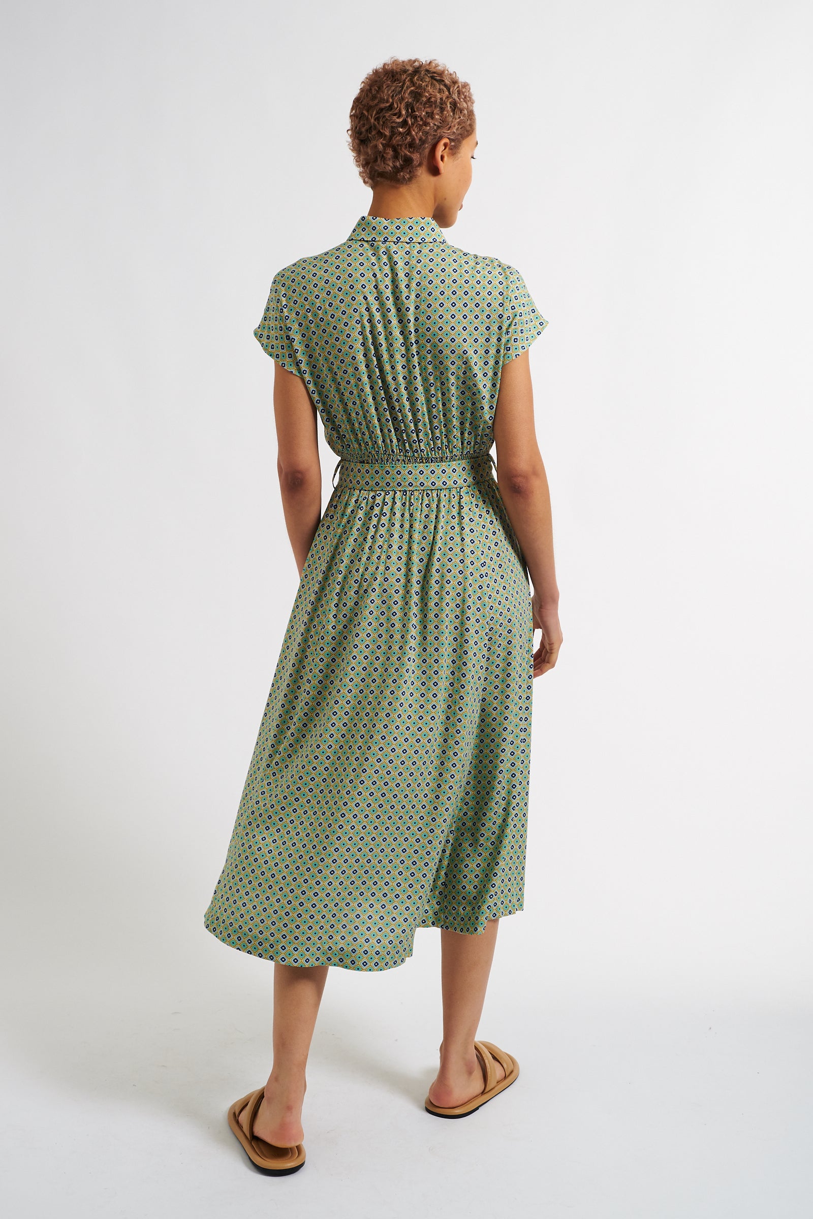 Fleur Tangiers Print Midi Shirtdress