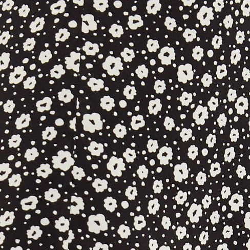 Louche Elsie Flower Spot Print Mix And Match Long Sleeve Tie Midi Dress