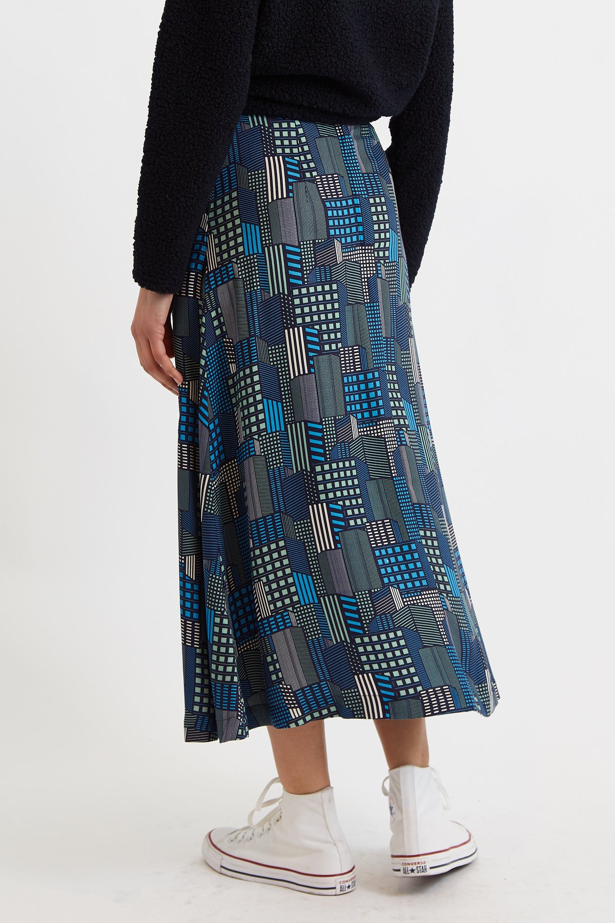Gilford Geo City Print Midaxi Skirt - Back