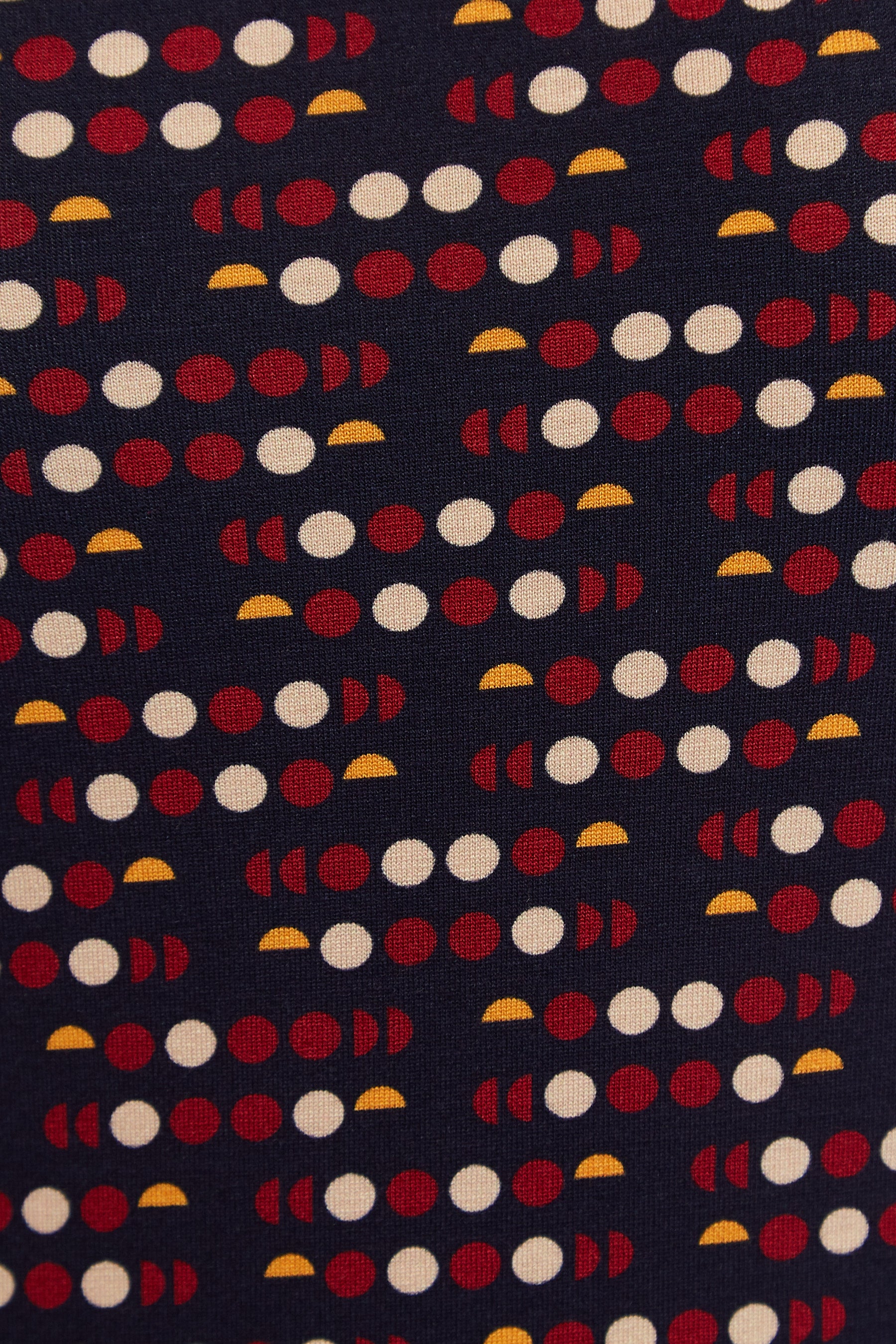 Gilly Retro Dots Print Long Sleeve Top - Styled