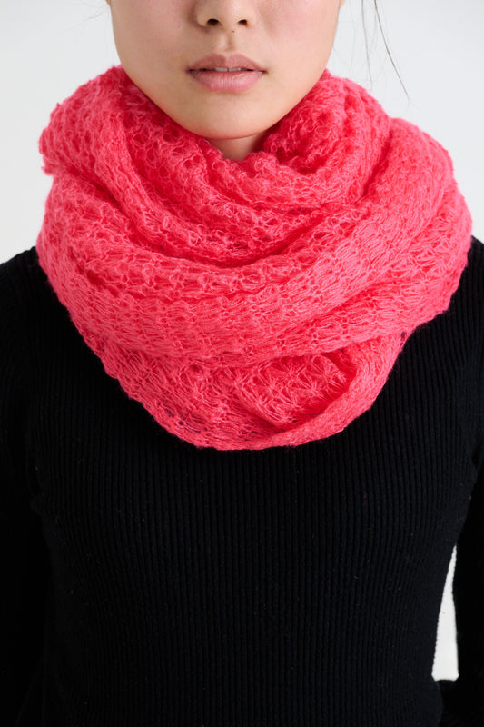 Haversham Pink Hand Knitted Snood