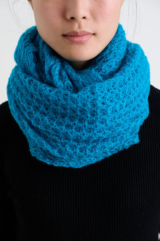 Haversham Turquoise Hand Knitted Snood