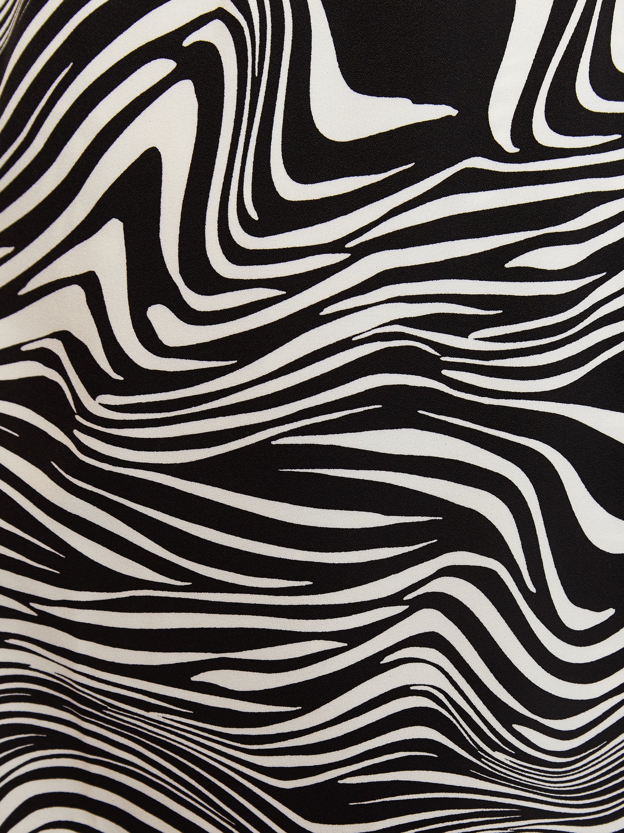 Haden Zebra Pop Print Wrap Midi Dress - Black and White - Styled
